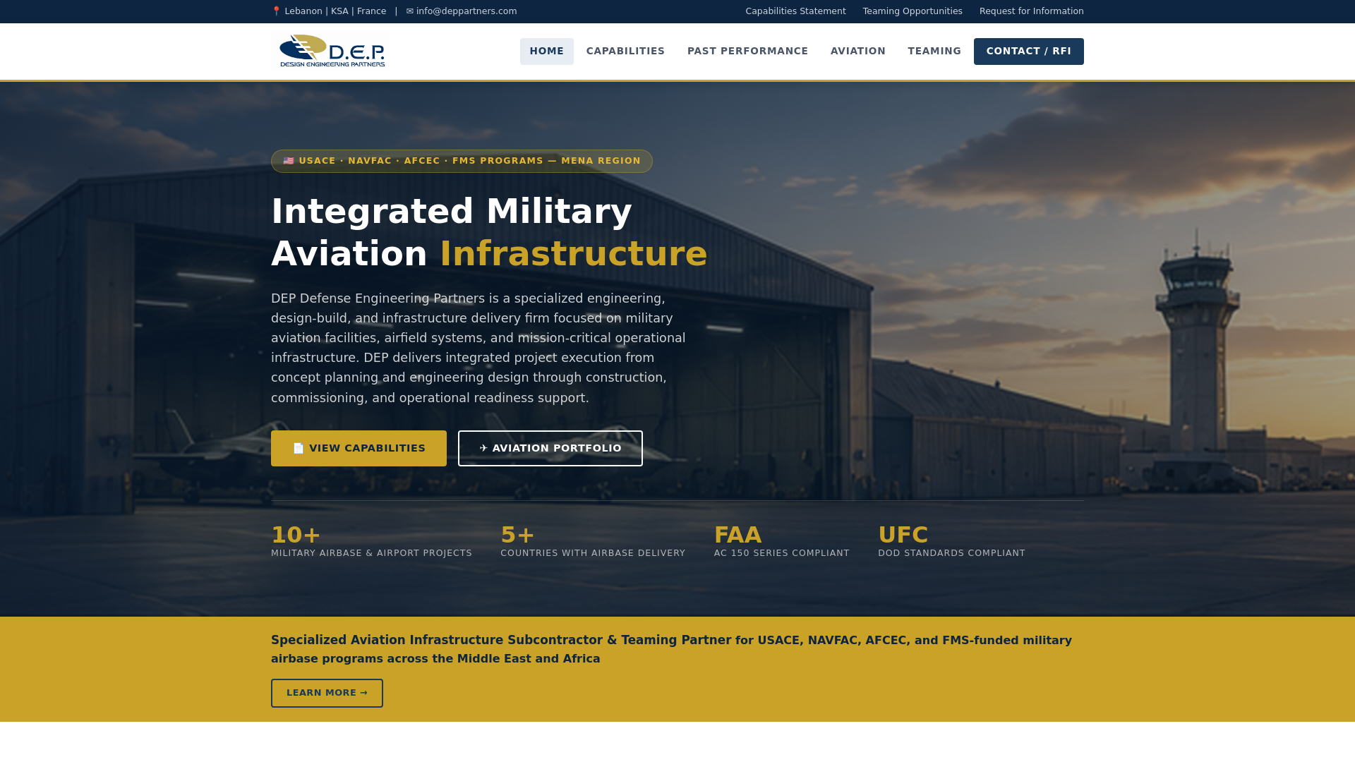 website screenshot of https://deppartners-gov.com/