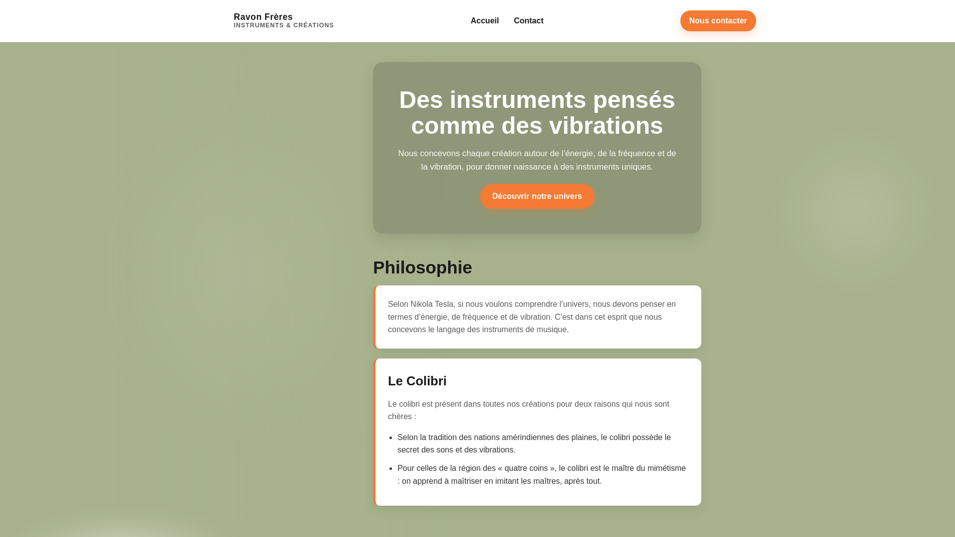 website screenshot of https://ravonfreres.com/