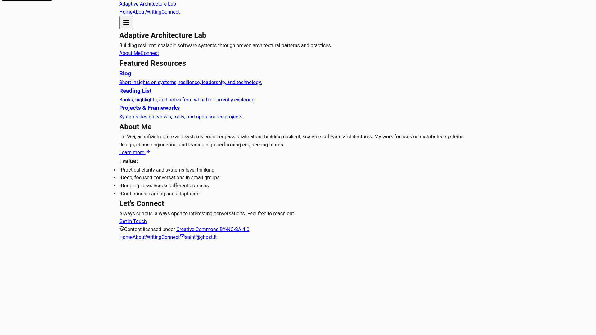 website screenshot of https://adaptive-architecture-lab.pages.dev/