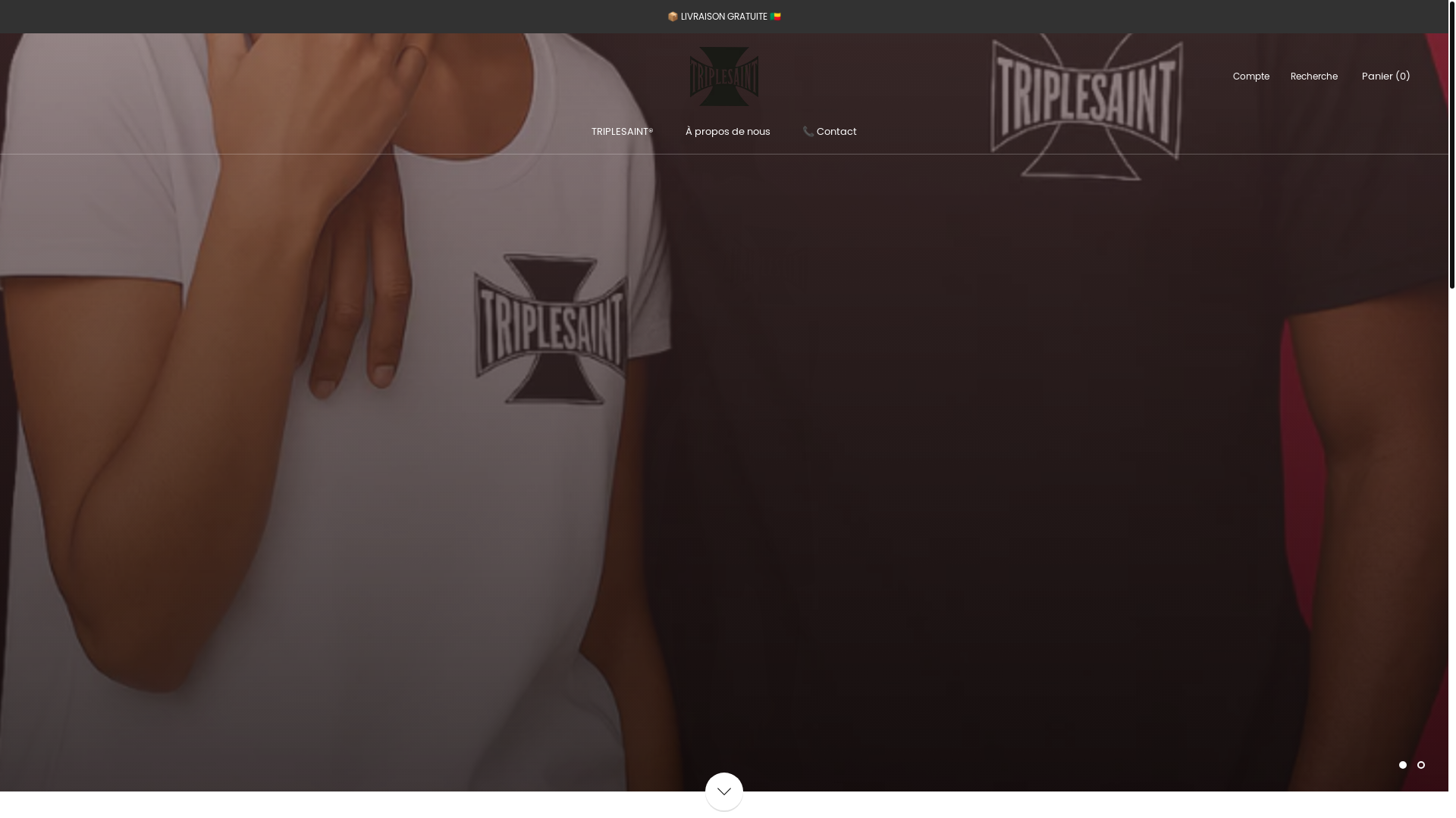 website screenshot of https://triplesaint.fr/