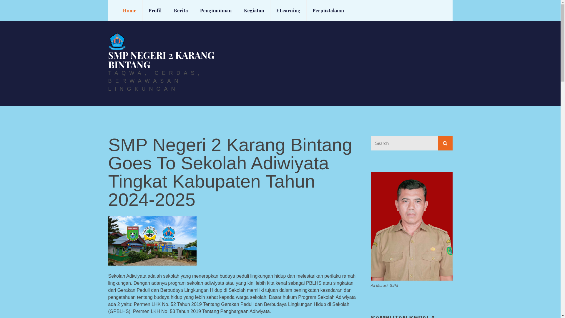 website screenshot of https://smpnegeri2karangbintang.sch.id/