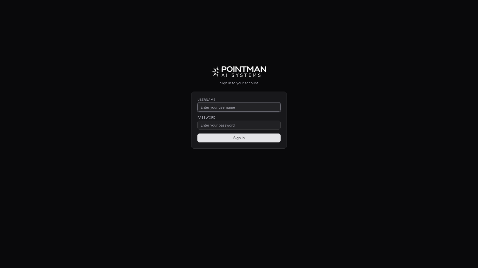 website screenshot of https://pointman-ai.com/