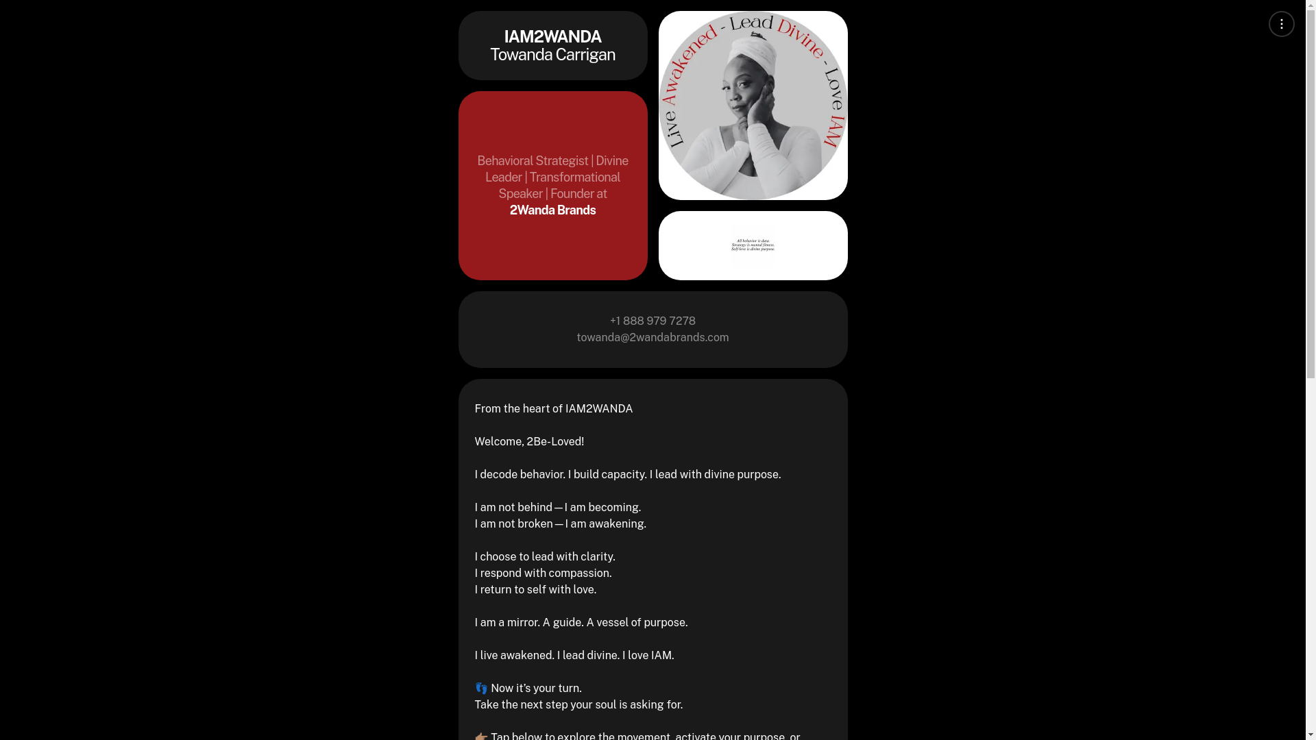 website screenshot of https://iam2wanda.com/