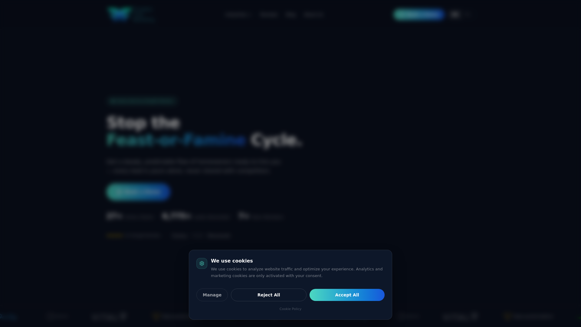 website screenshot of https://freedomflowads.com/