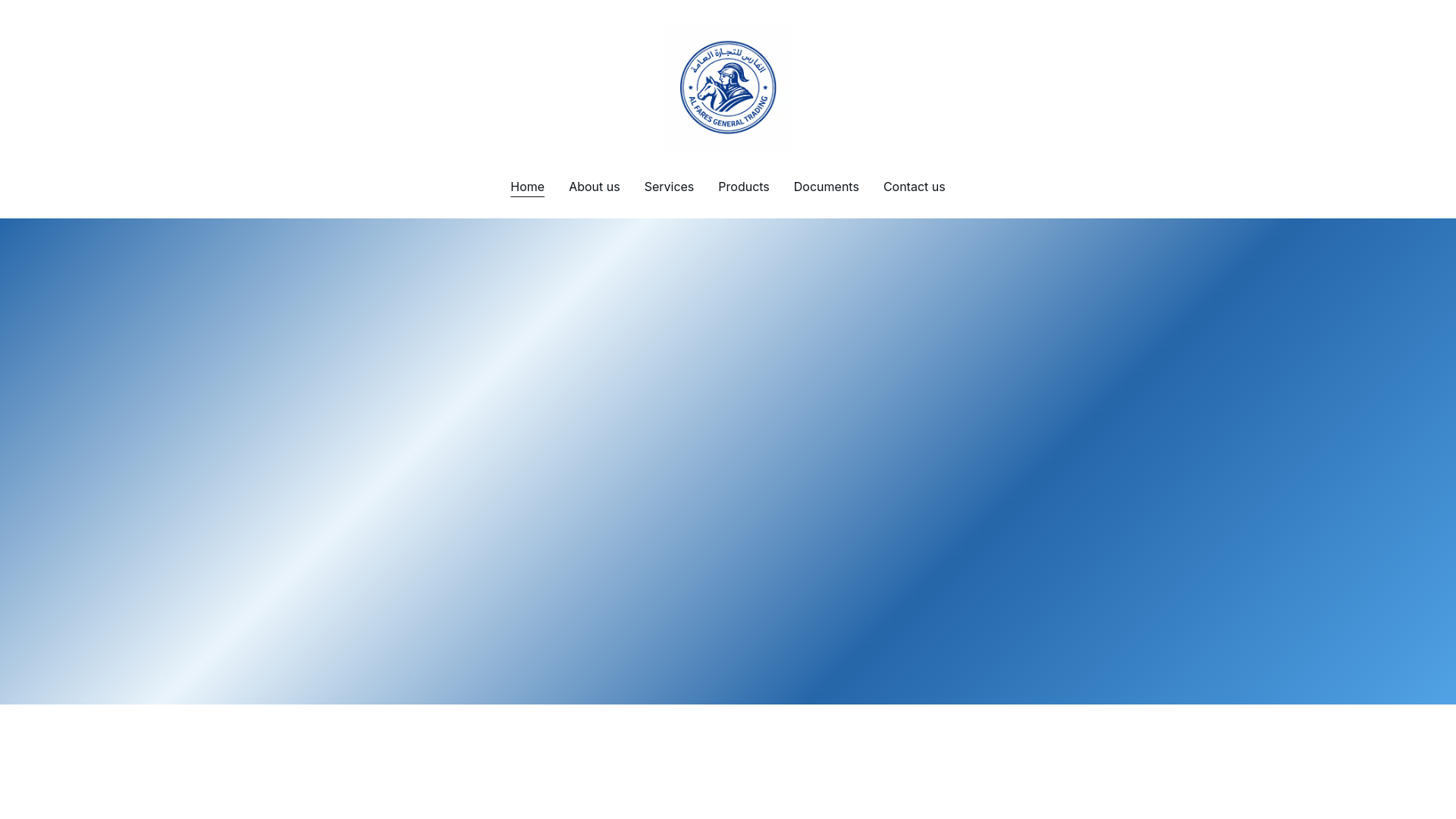 website screenshot of https://alfarestradingfzc.com/