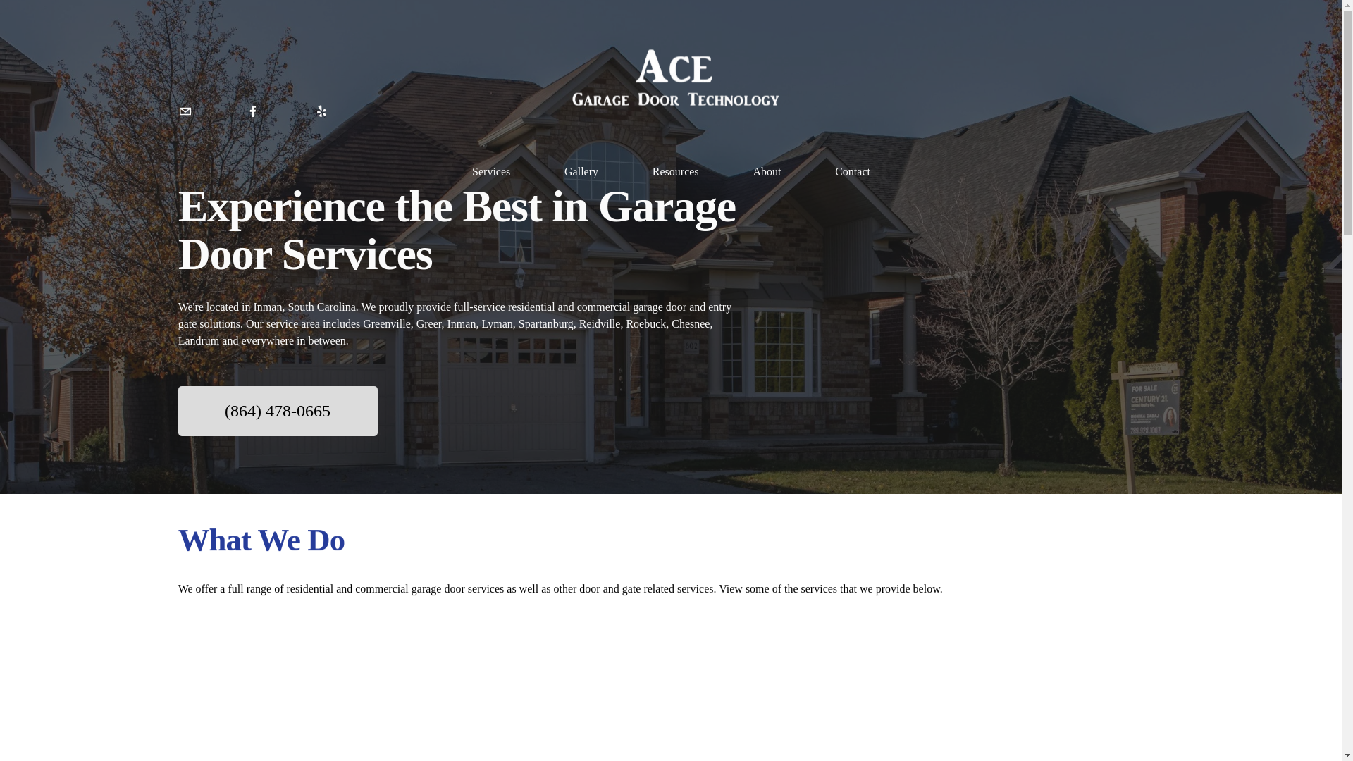 website screenshot of https://acegaragedoortechnology.com/