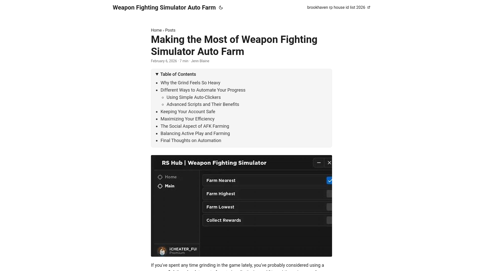 website screenshot of https://weapon-fighting-simulator-auto-farm.pages.dev/