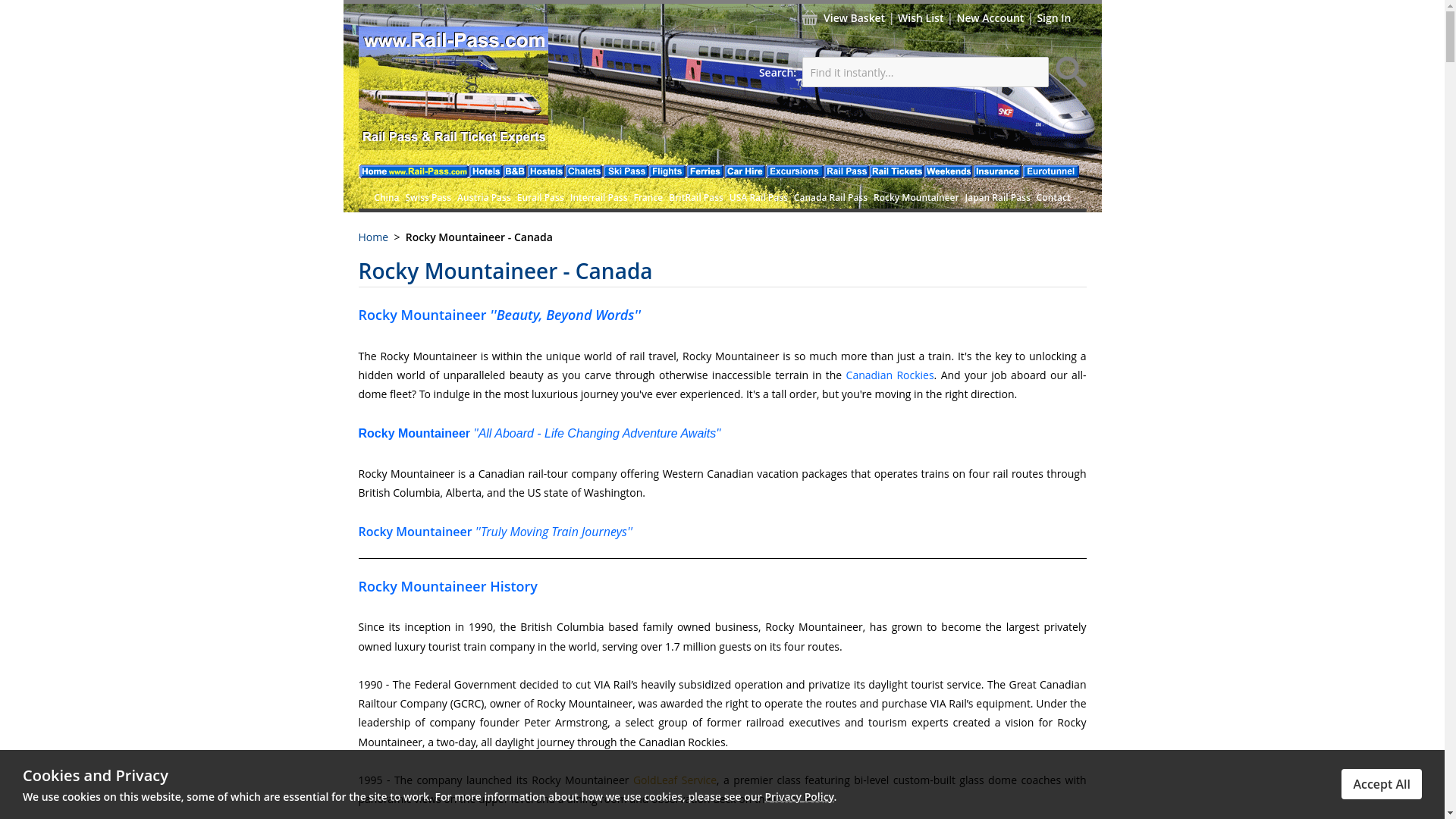 website screenshot of https://rockymountaineer.shop/