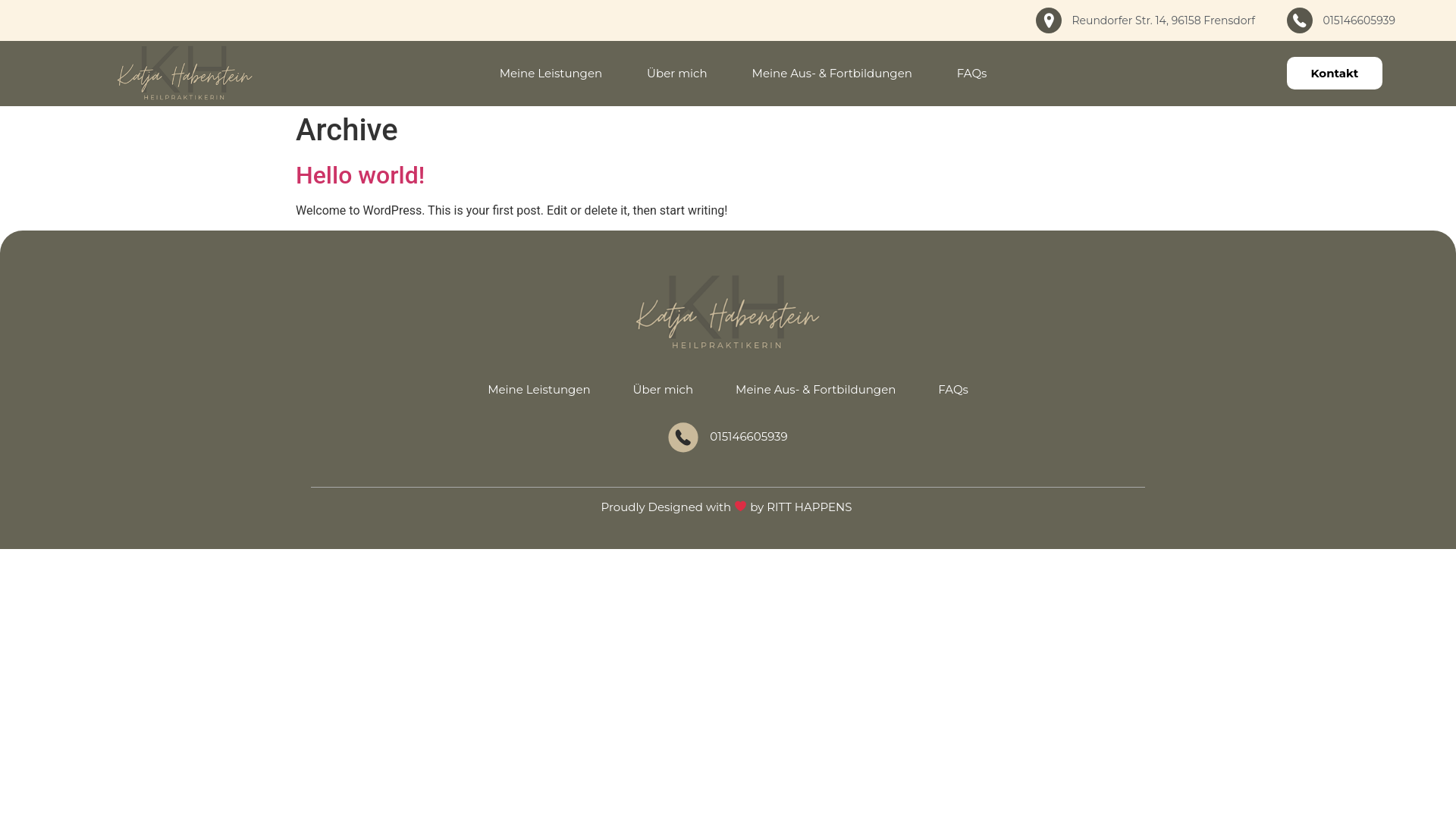 website screenshot of https://katja-habenstein.de/