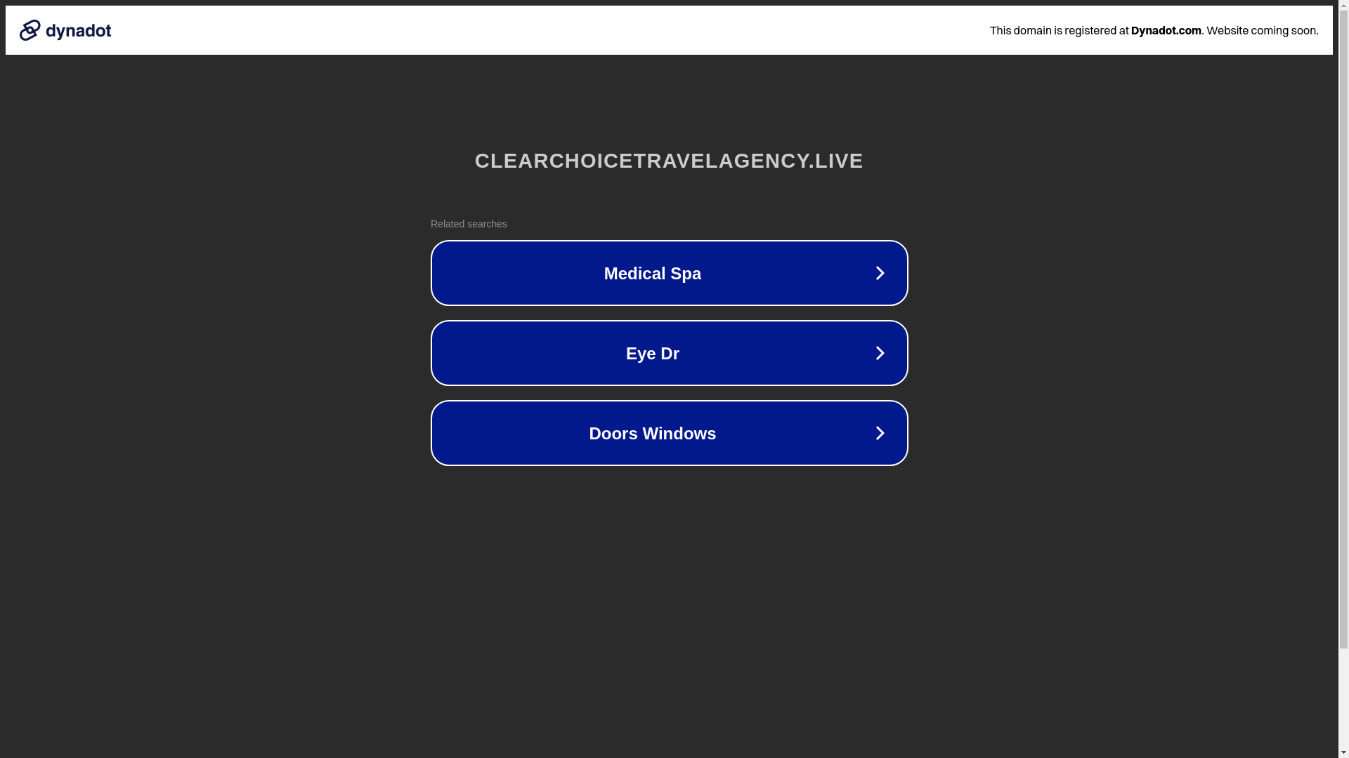 website screenshot of https://clearchoicetravelagency.live/