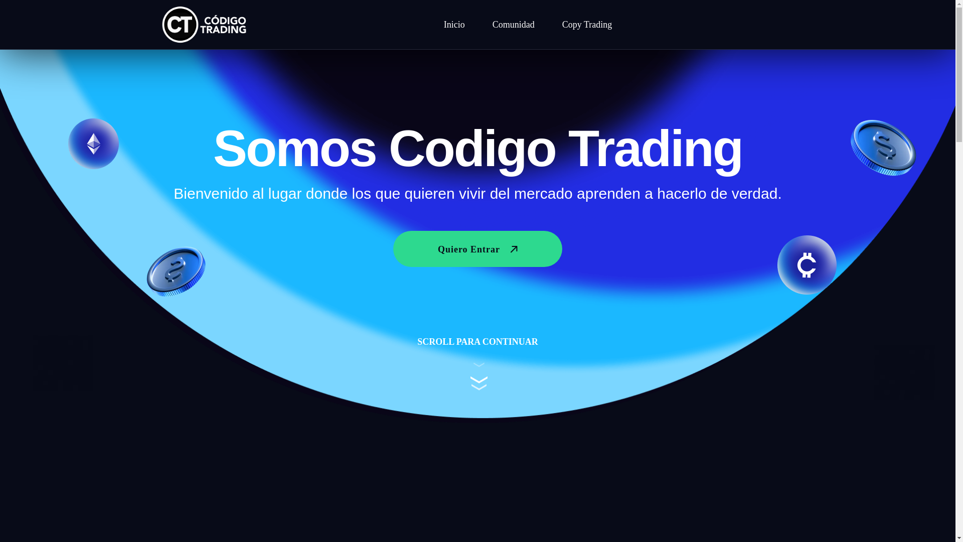 website screenshot of https://codigocriptotrading.com/