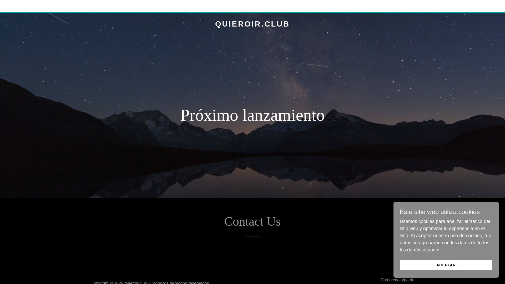 website screenshot of https://quieroir.club/