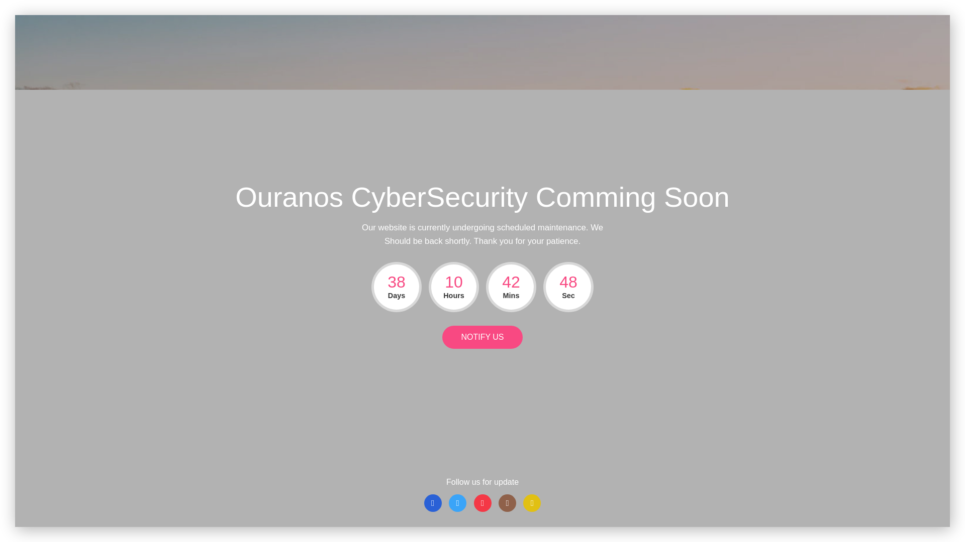 website screenshot of https://ouranoscybersecurity.co.za/