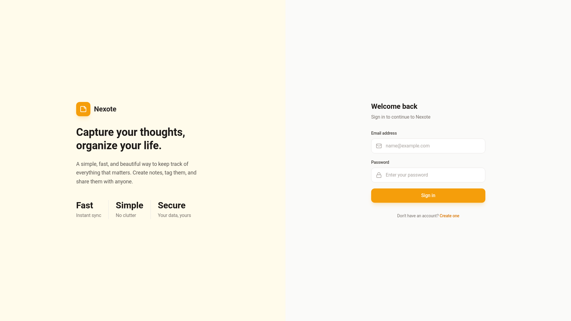 website screenshot of https://nexote.app