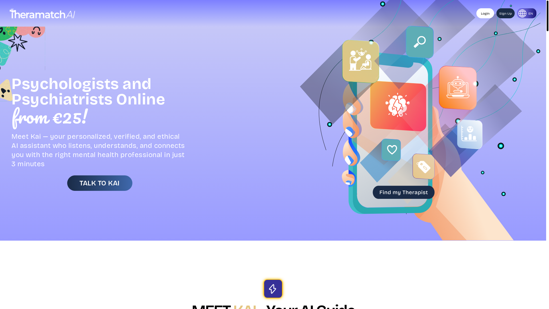 website screenshot of https://theramatch-frontend.pages.dev/