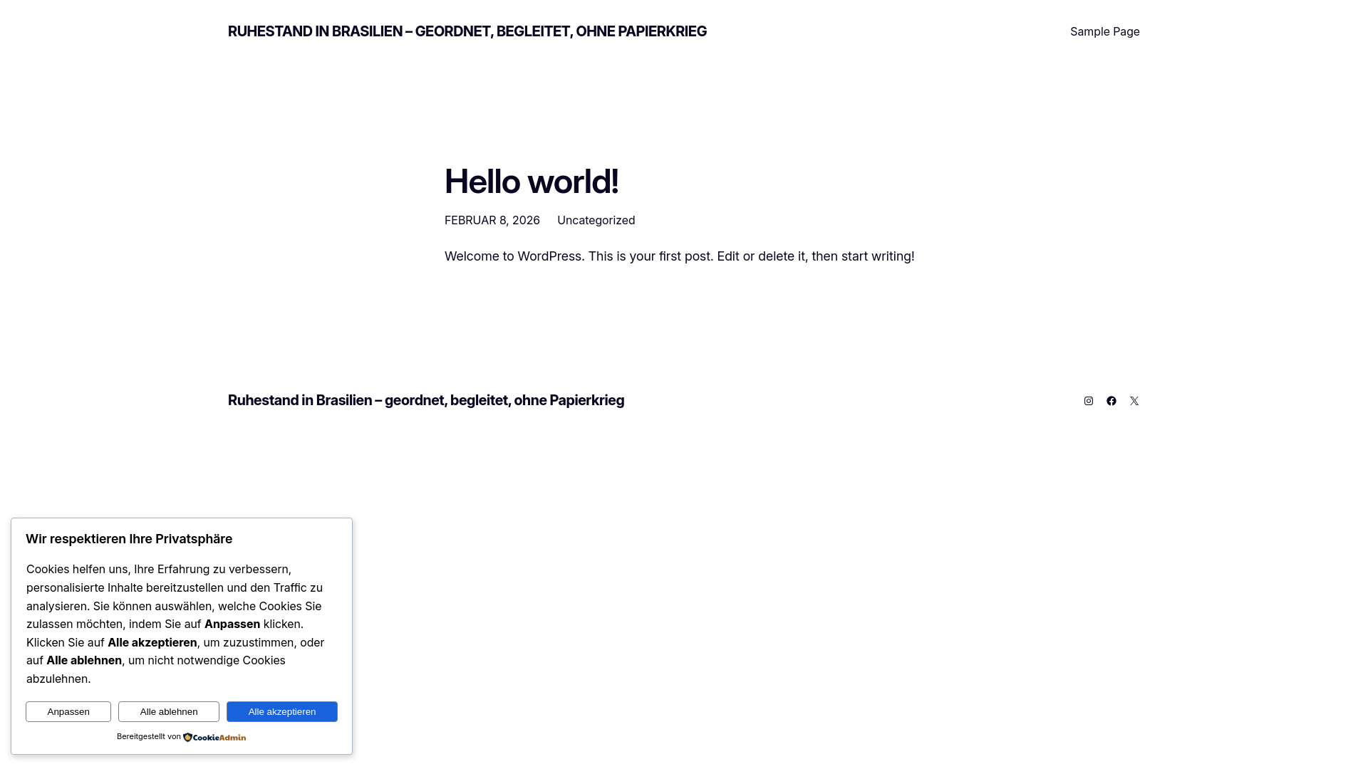 website screenshot of https://ruhestand-brasilien.com/