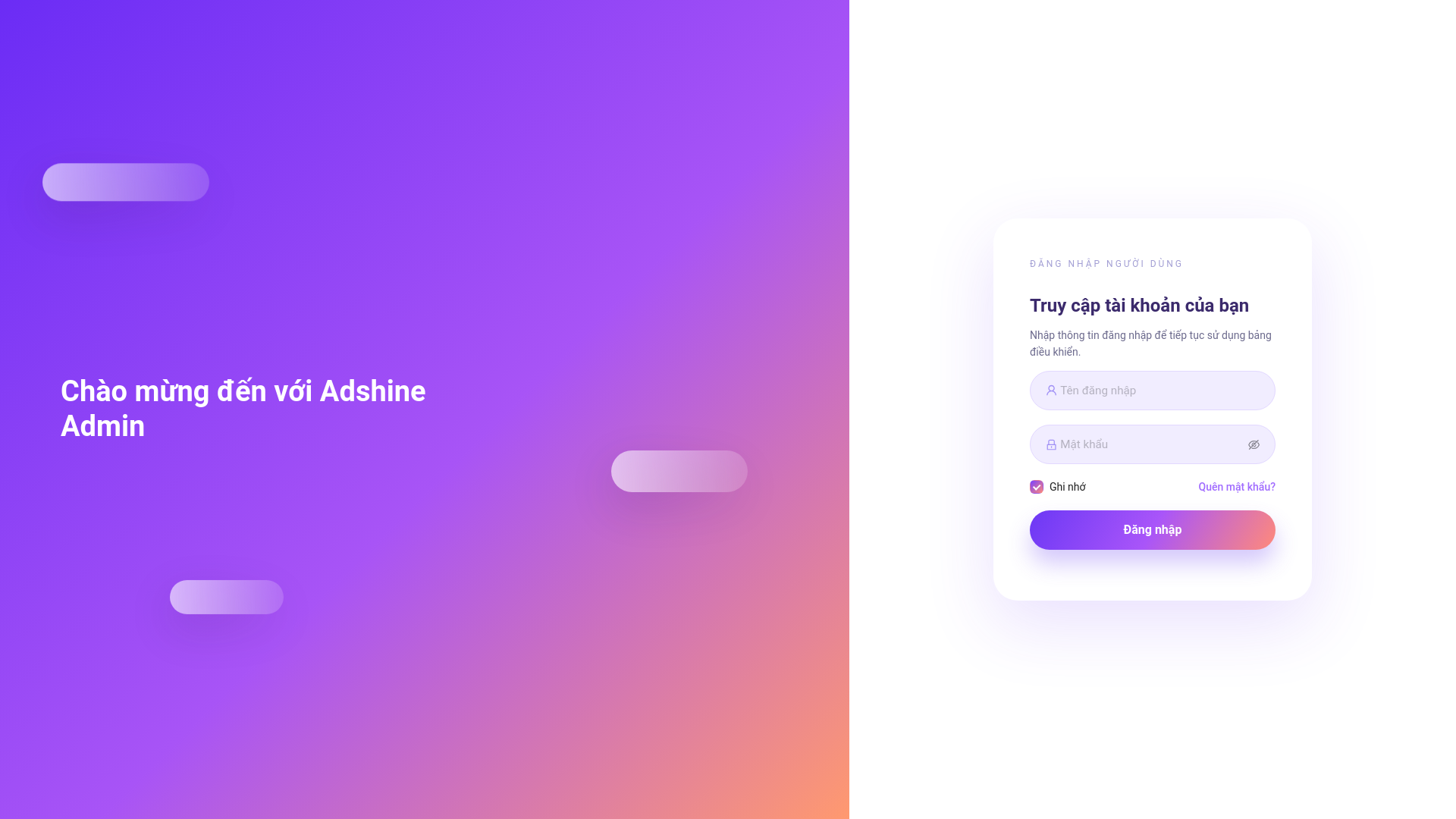 website screenshot of https://adshine-pro-admin.pages.dev/
