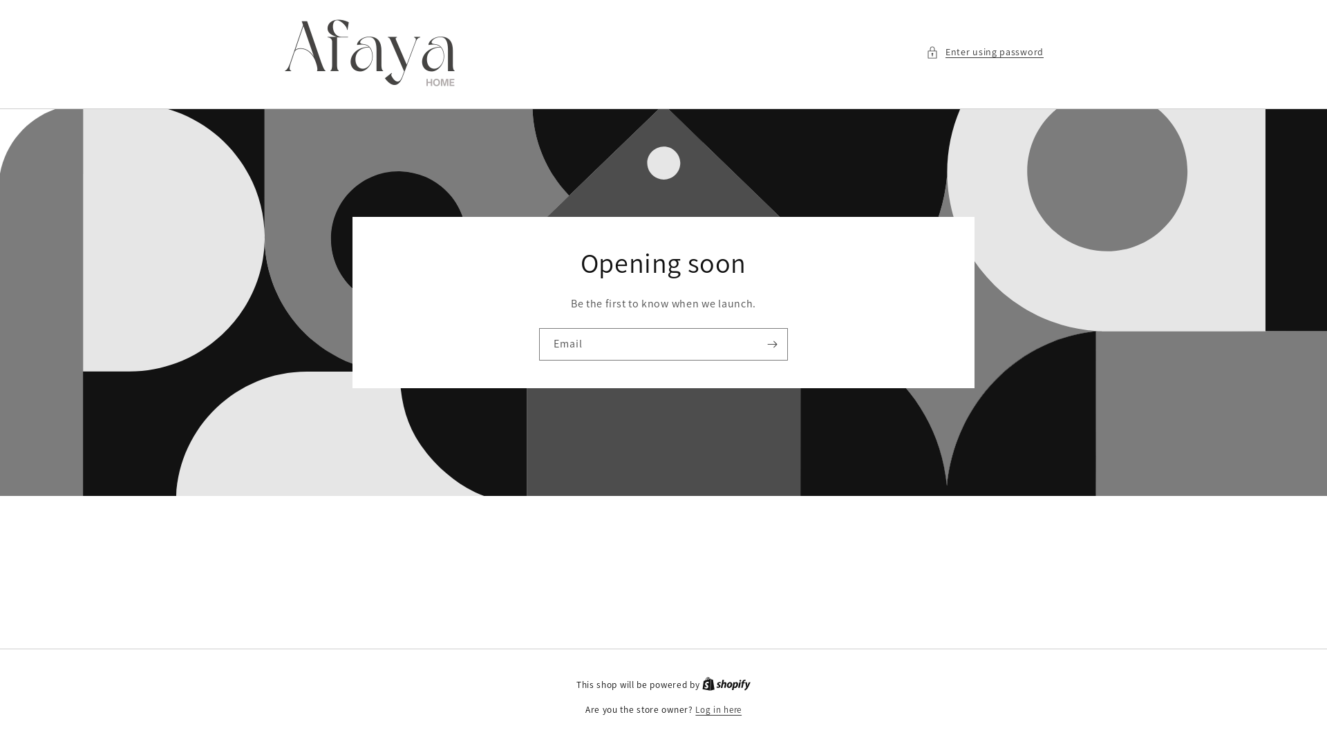 website screenshot of https://afayahome.com/