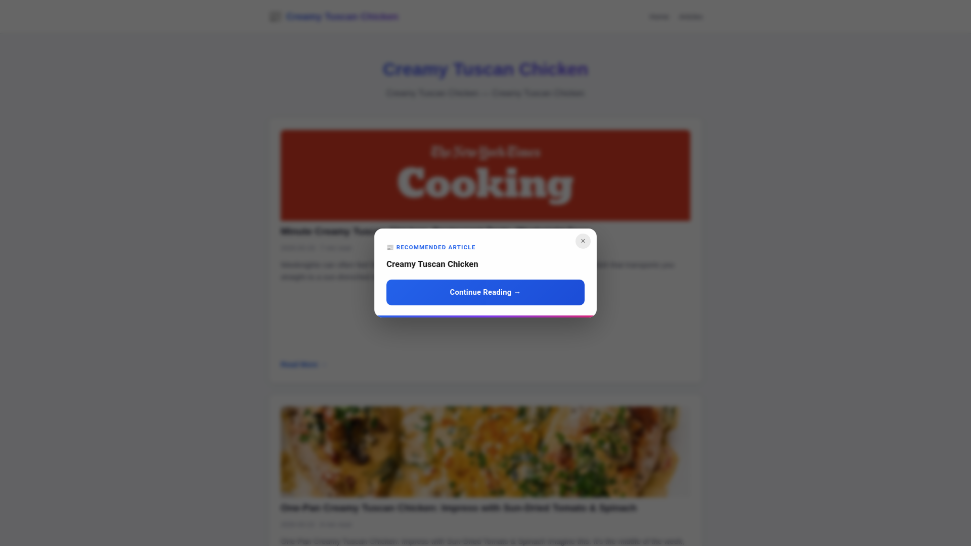 website screenshot of https://creamy-tuscan-chicken-7wc.pages.dev/