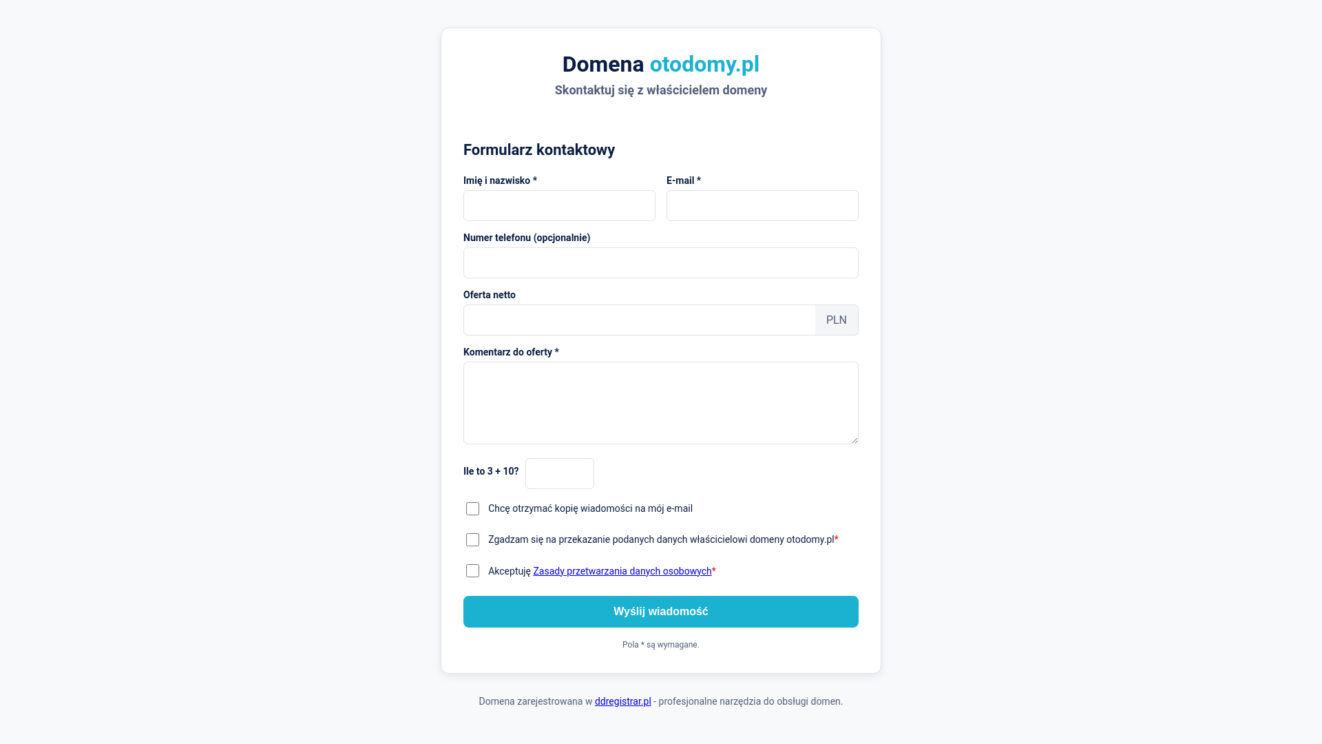 website screenshot of https://otodomy.pl/