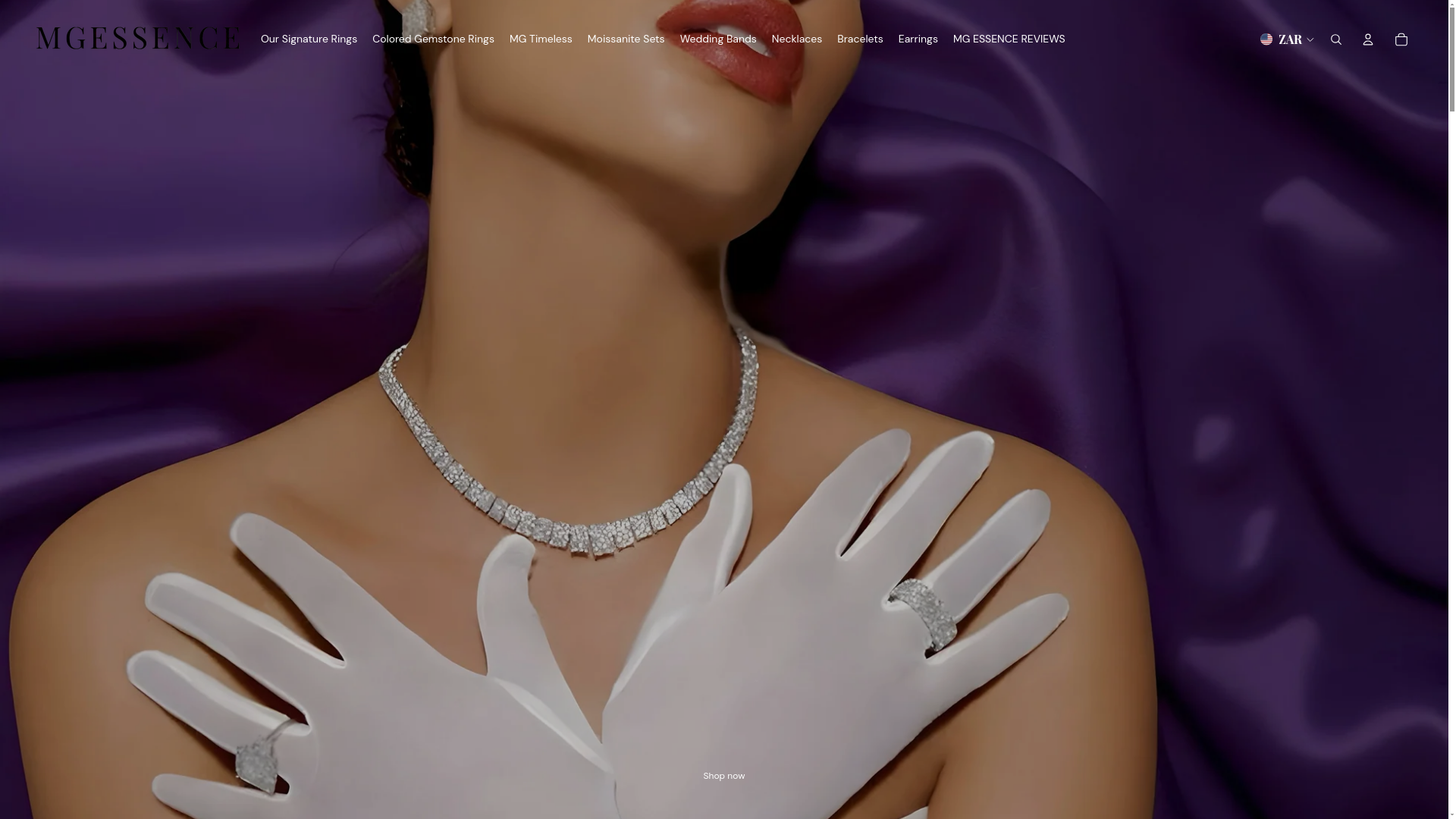 website screenshot of https://mgessence.co.za/