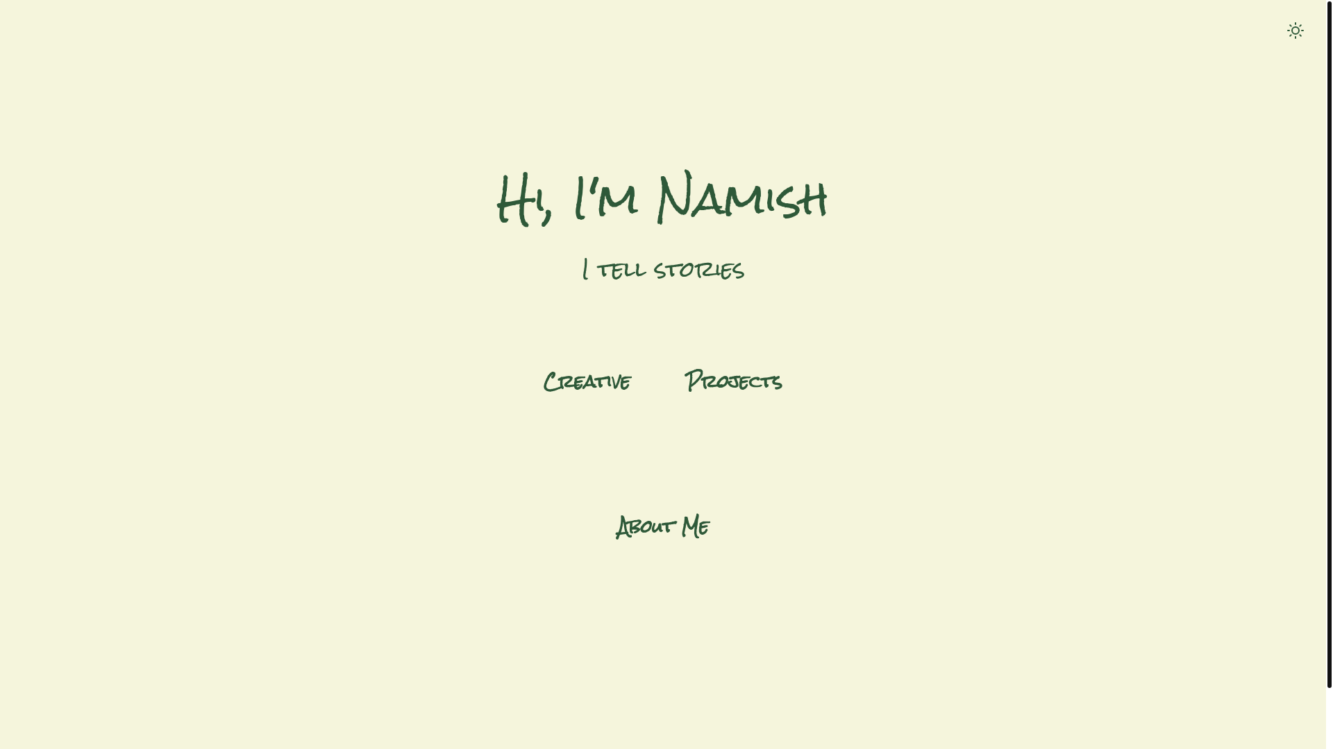website screenshot of https://namishkaistha.com/