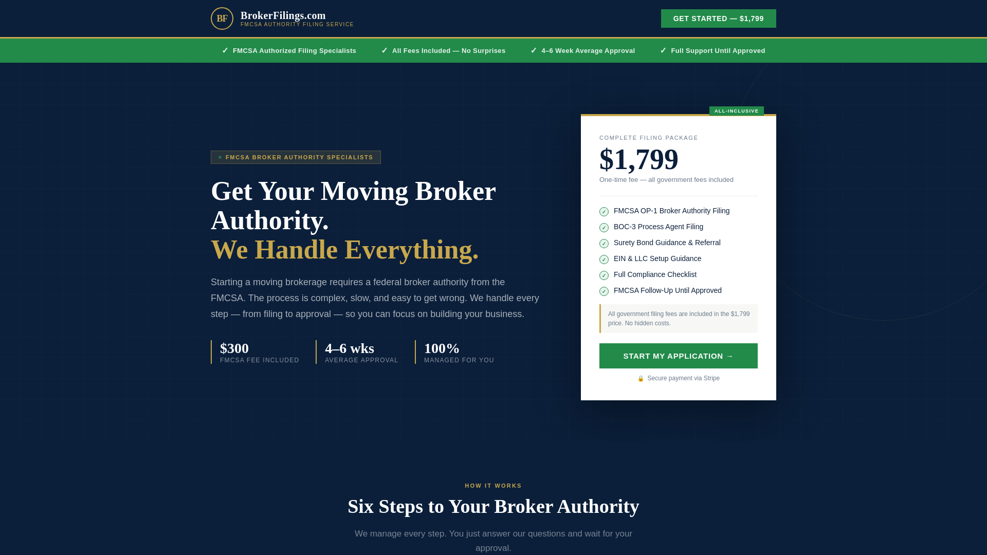 website screenshot of https://brokerfilings.com/