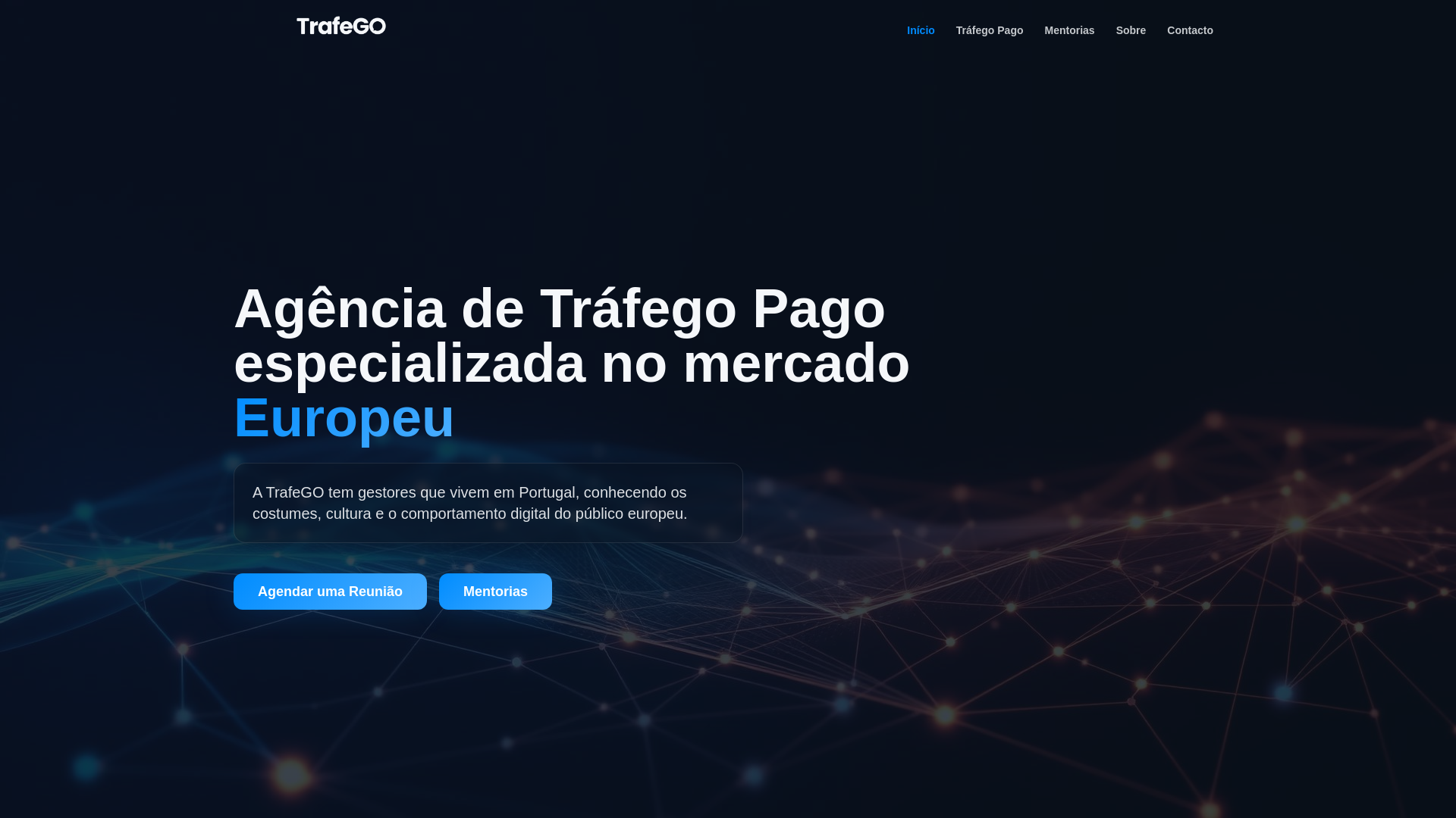 website screenshot of https://agenciadetrafegopagoemportugal.online