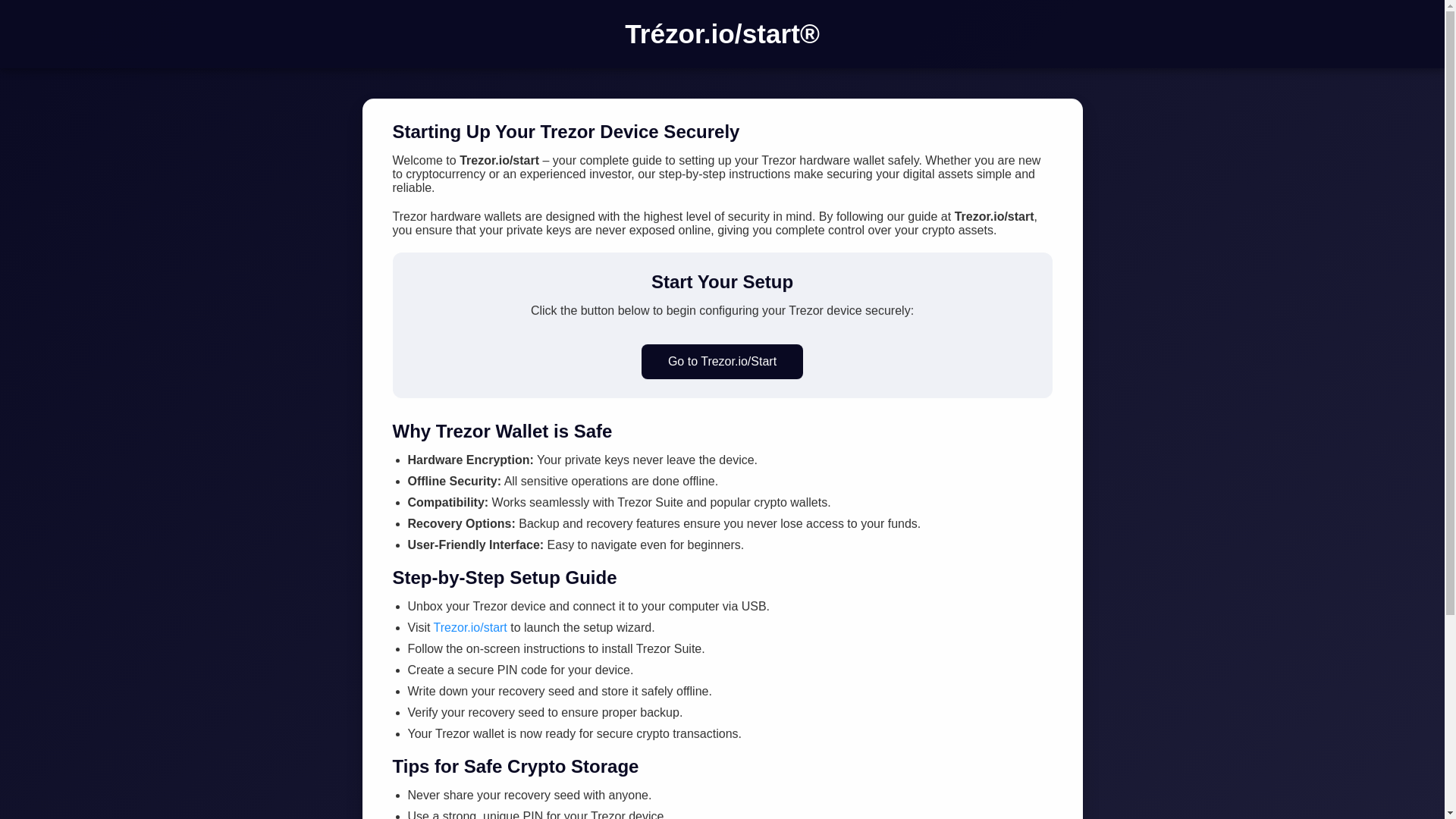 website screenshot of https://trezorr-io-start.pages.dev/