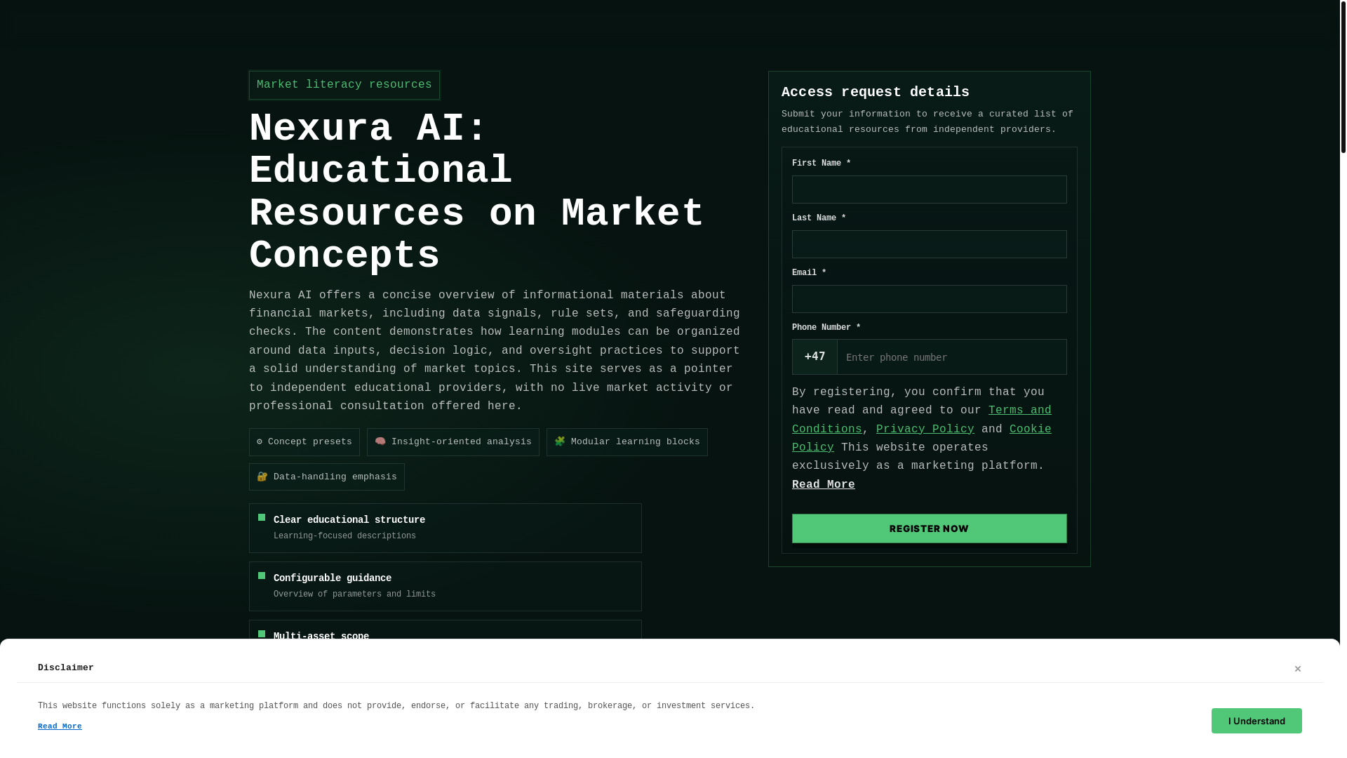 website screenshot of https://nexura-ai.site/