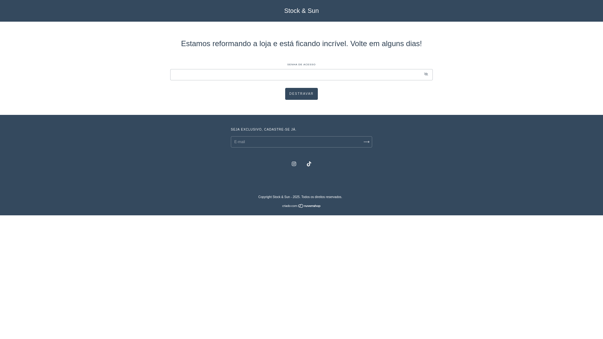 website screenshot of https://stocksun.com.br/