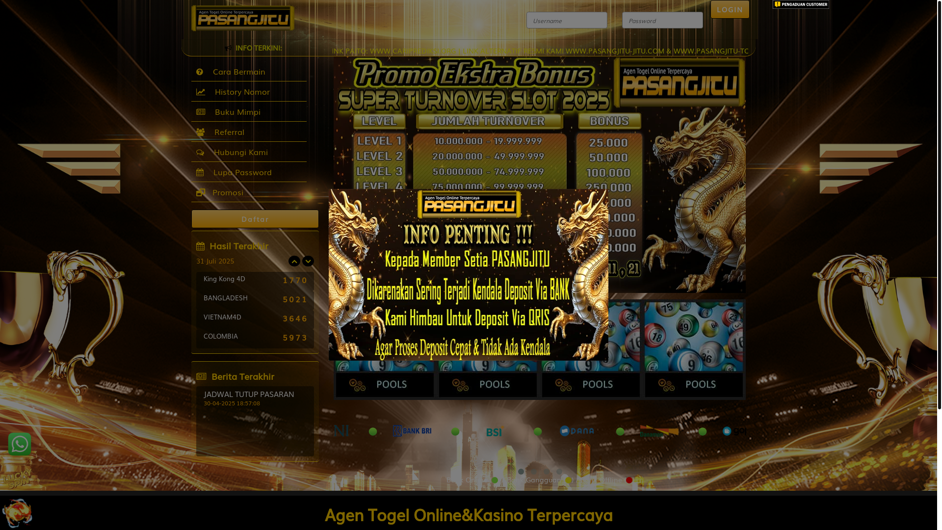 website screenshot of https://pasangjituhot.com/