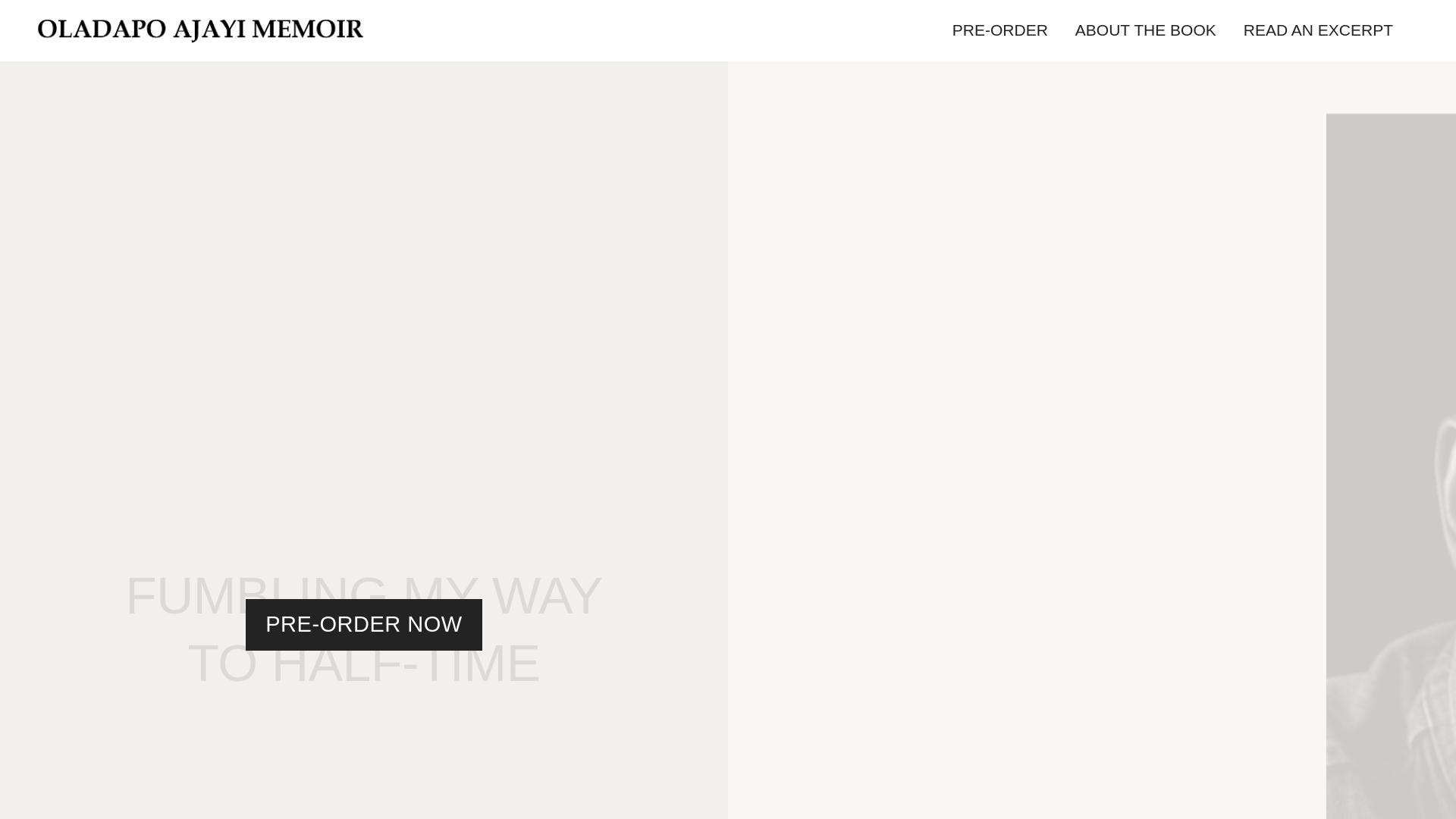 website screenshot of https://oladapoajayimemoir.com/