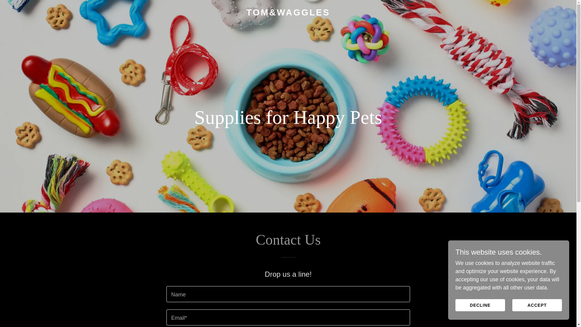 website screenshot of https://tomandwaggles.co.uk/