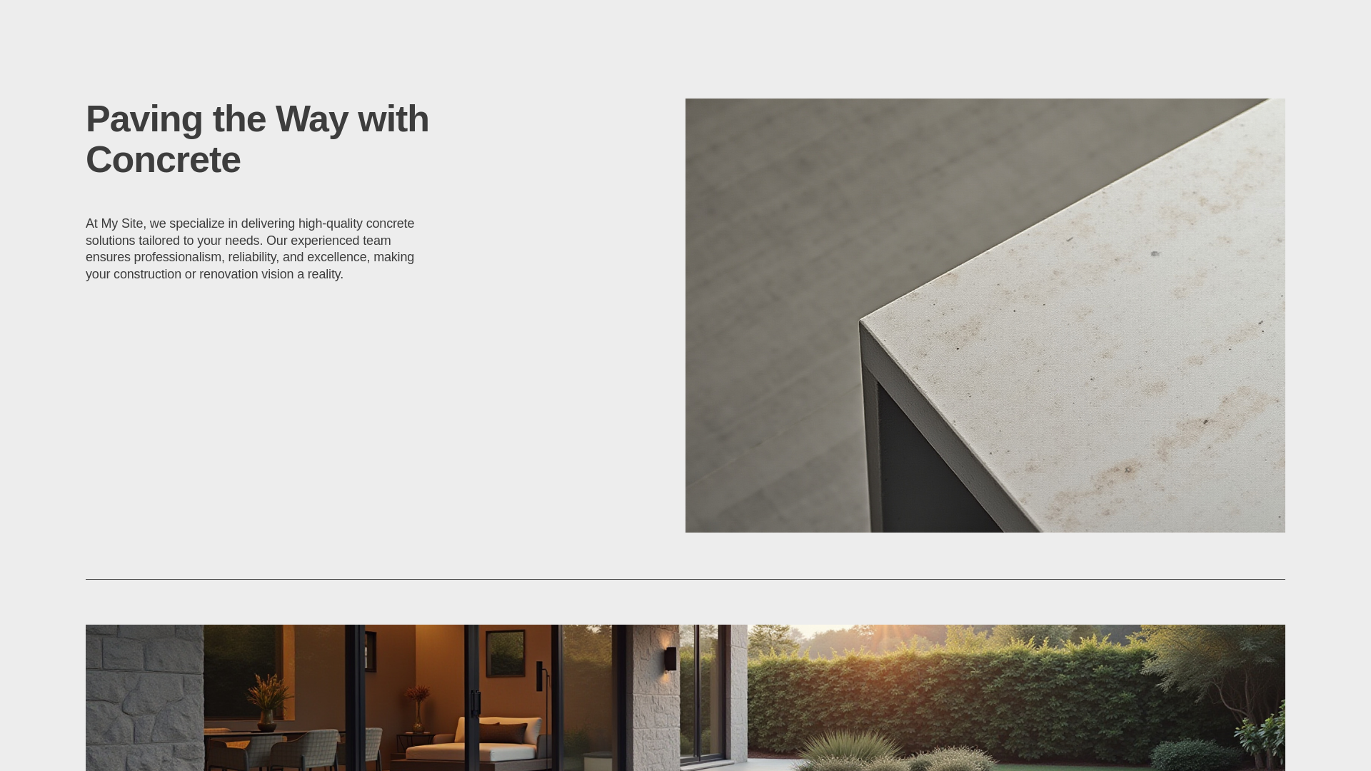 website screenshot of https://marcuccisonconcrete.com/