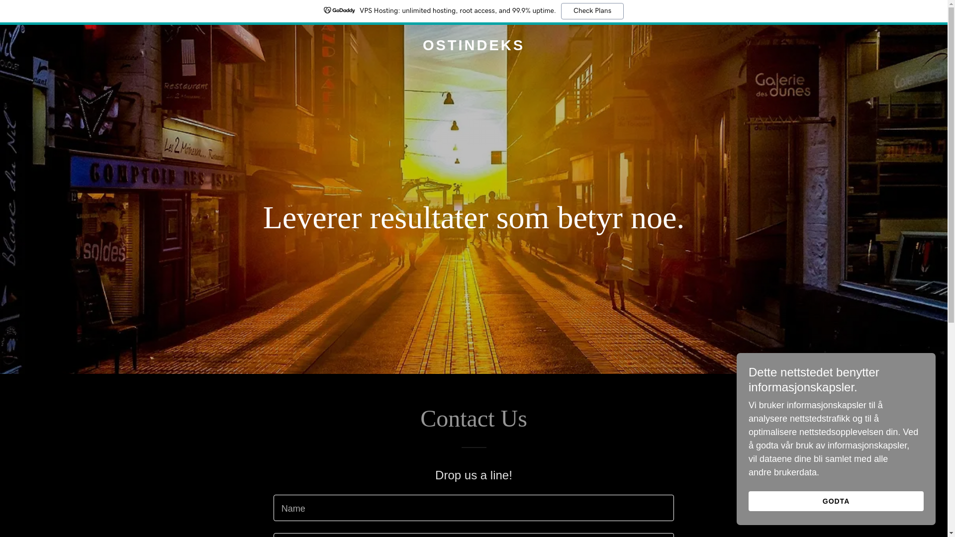 website screenshot of https://ostindeks.no/