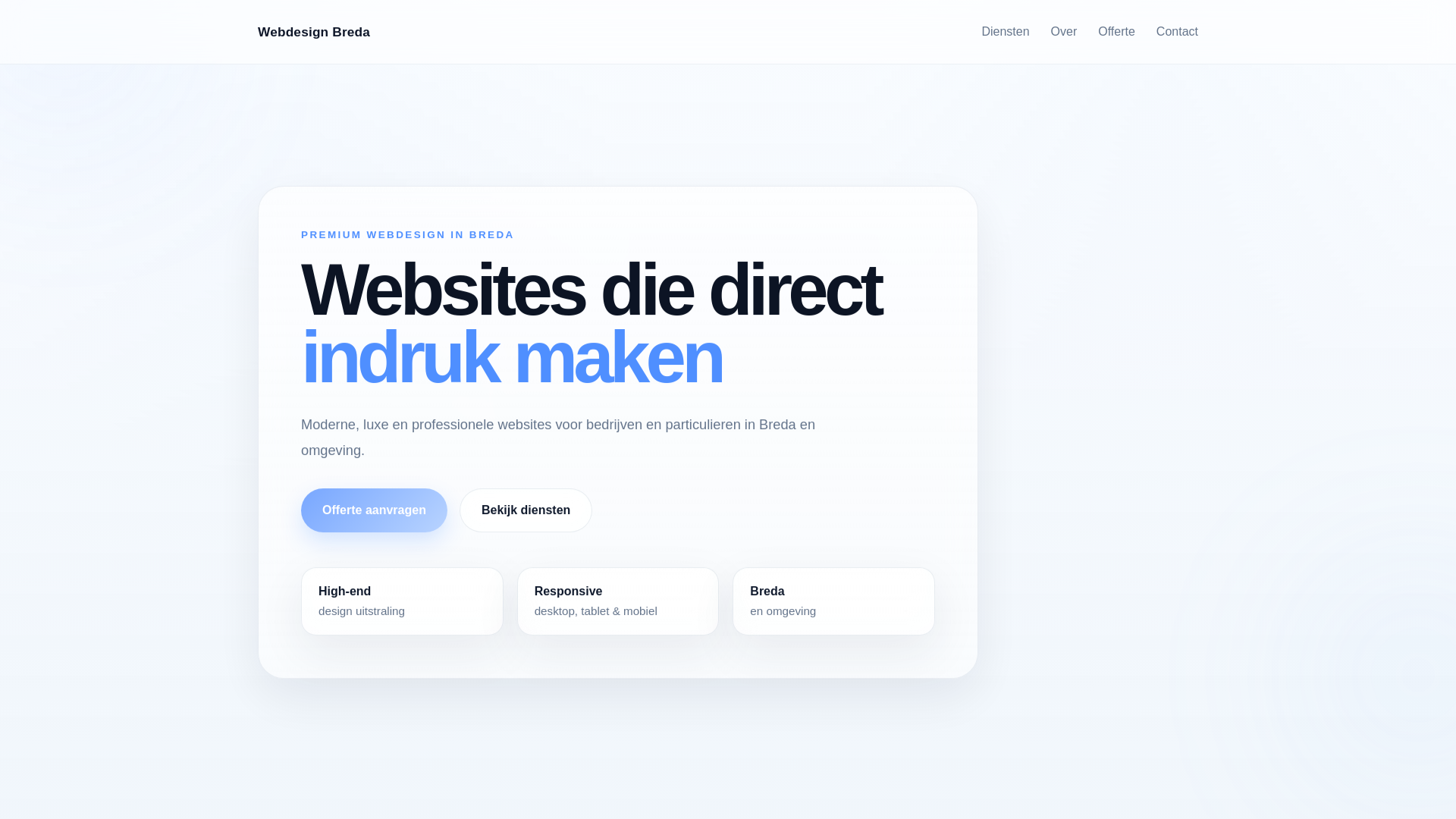 website screenshot of https://webdesignbreda1.nl/