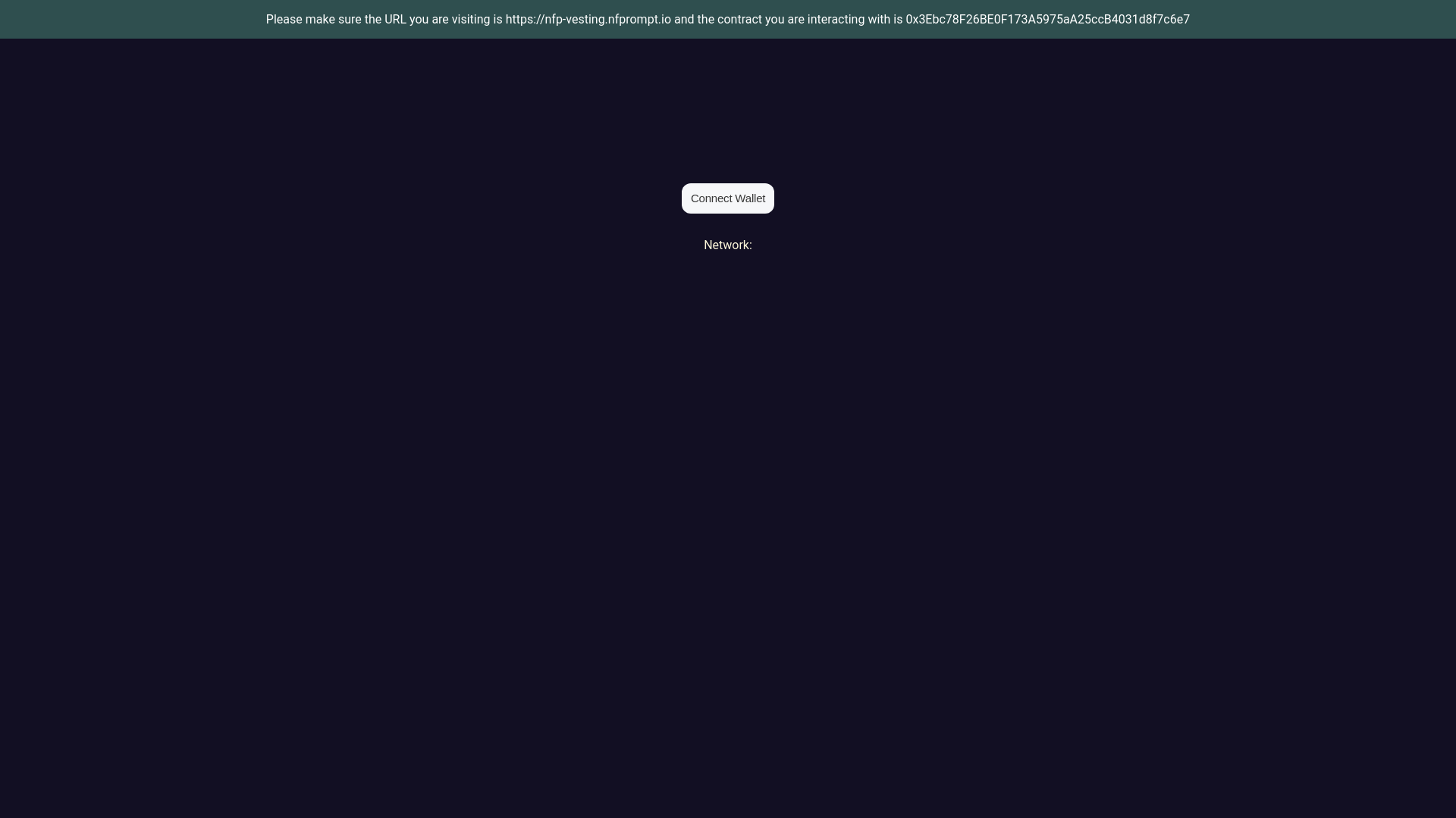 website screenshot of https://nfp-vesting.pages.dev/