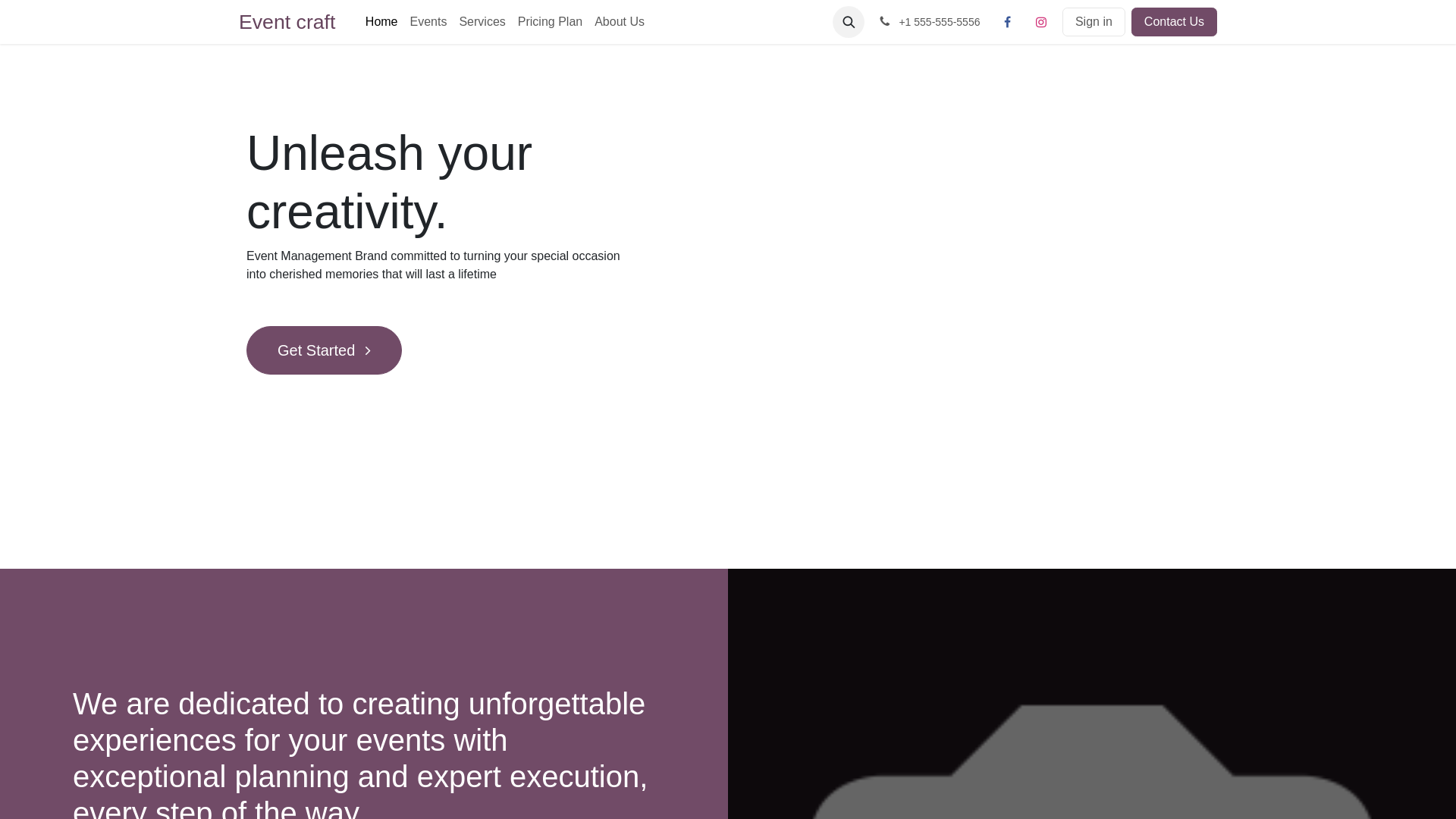 website screenshot of https://event-craft.top/