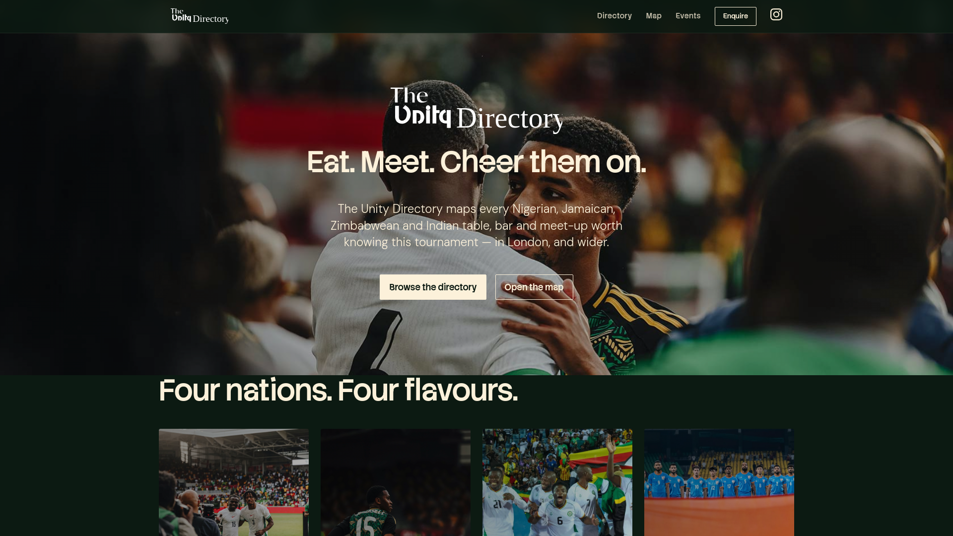 website screenshot of https://theunity.directory/