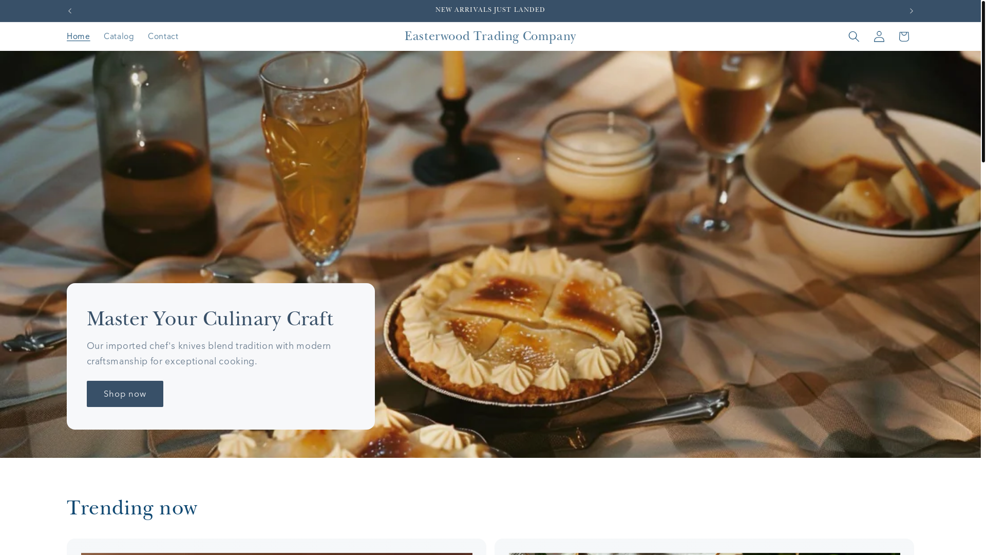 website screenshot of https://easterwoodtrading.com/