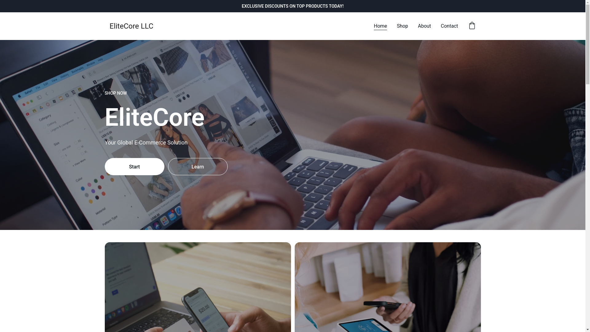 website screenshot of https://elitecorellc.store/