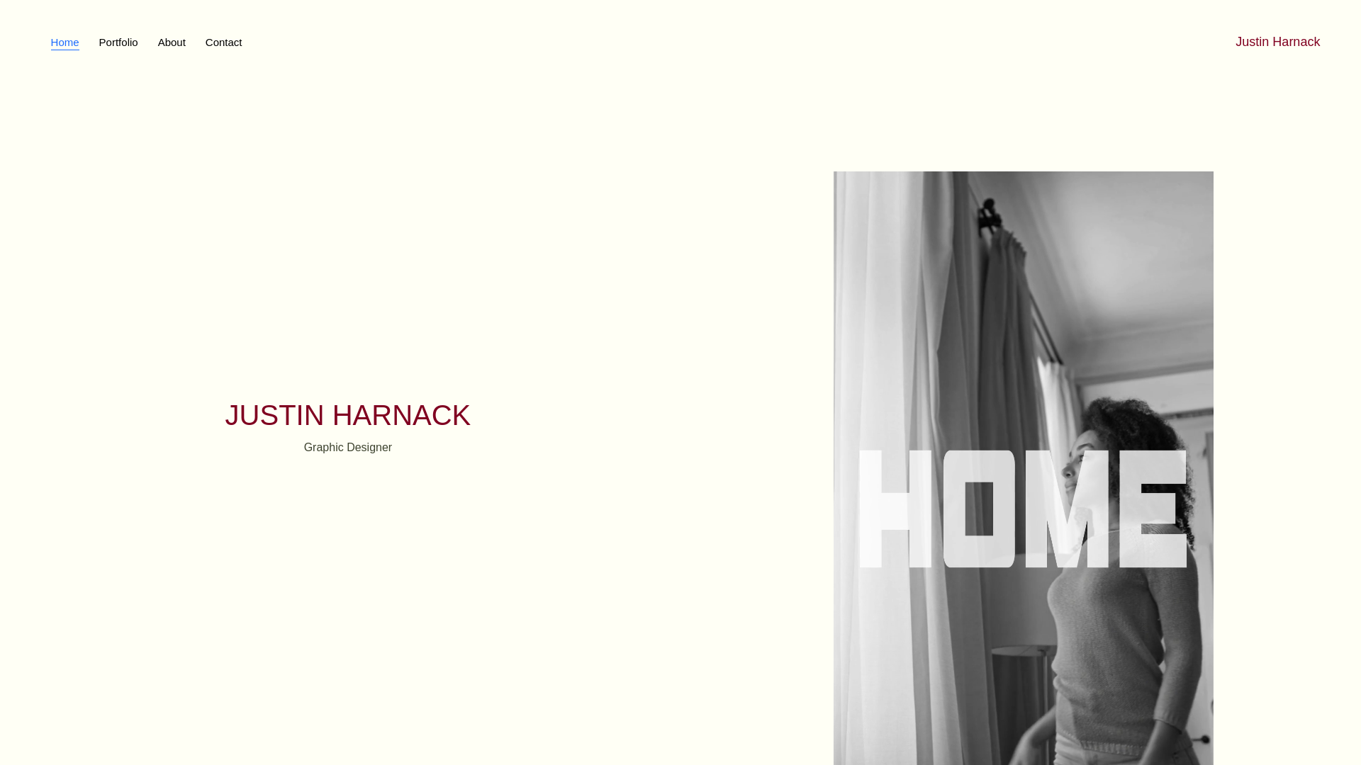 website screenshot of https://justinharnack.com/