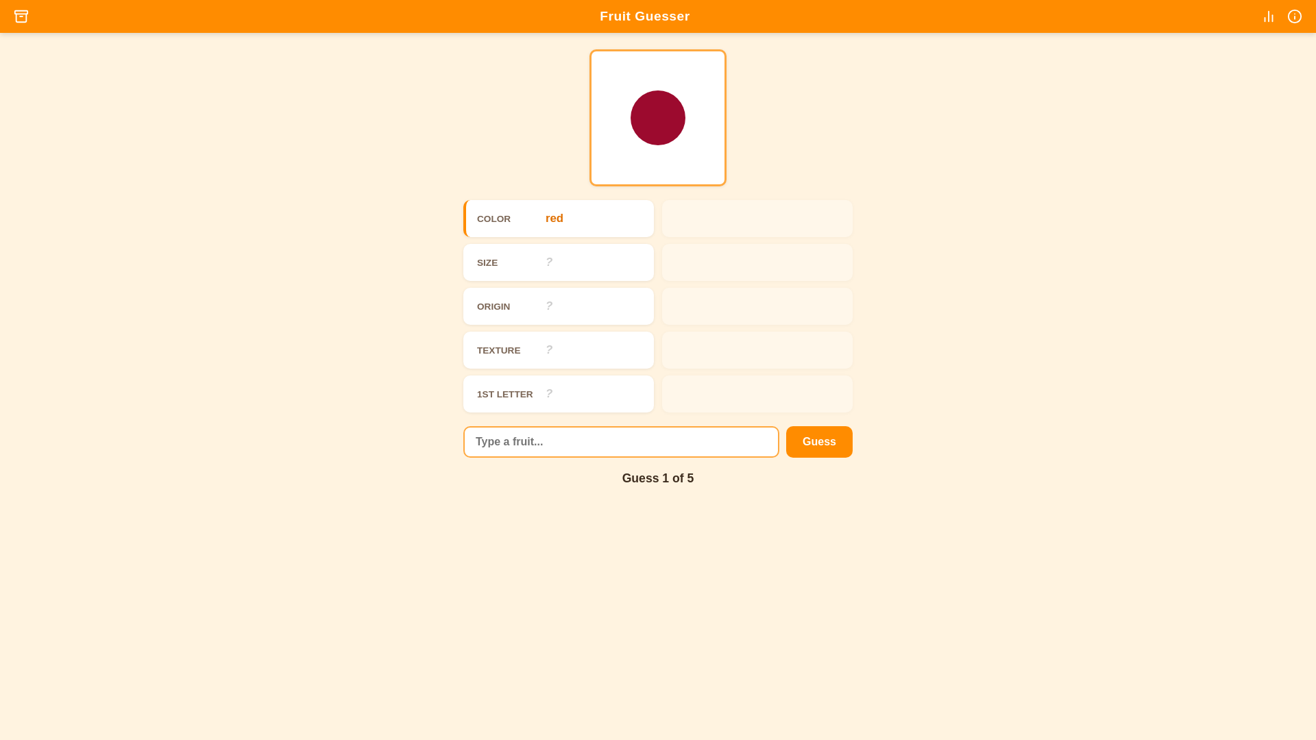 website screenshot of https://fruit-guesser.org/