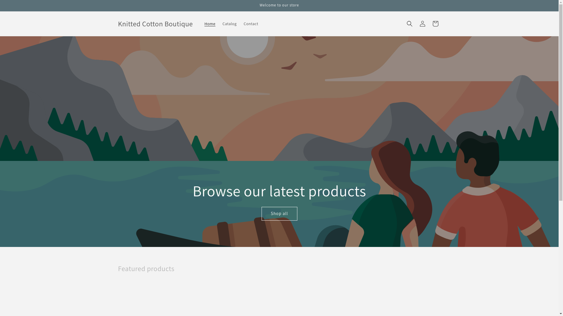 website screenshot of https://knittedcottonboutique.com/