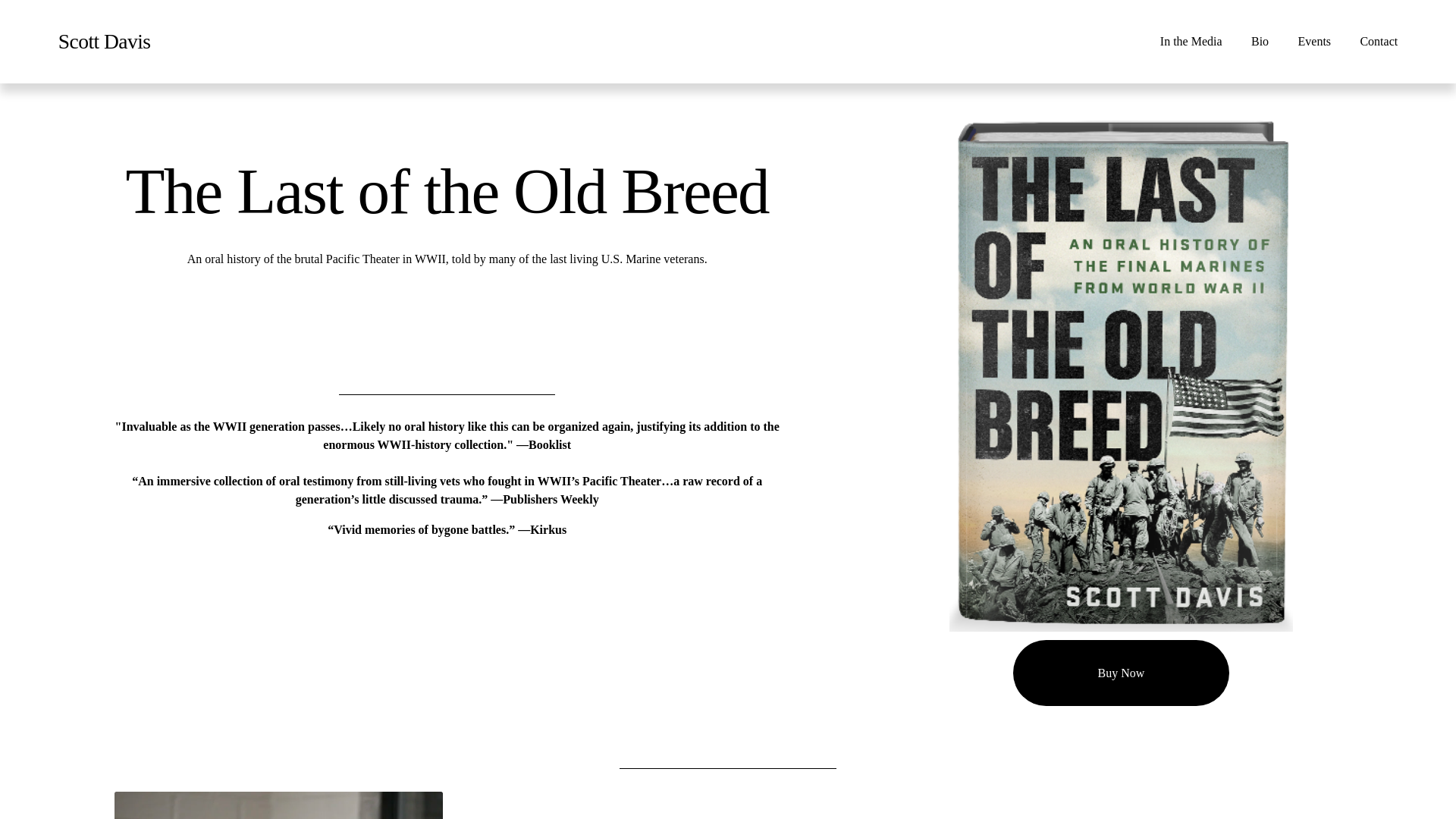 website screenshot of https://scottdavisbooks.com/