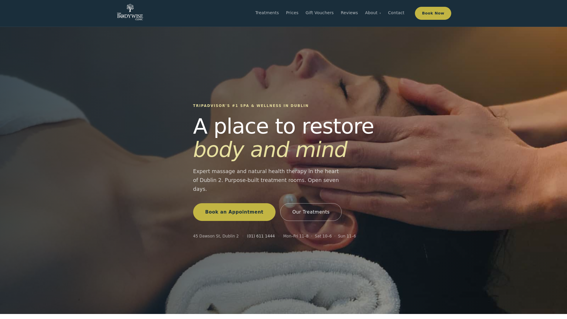 website screenshot of https://bodywiseclinic.pages.dev/