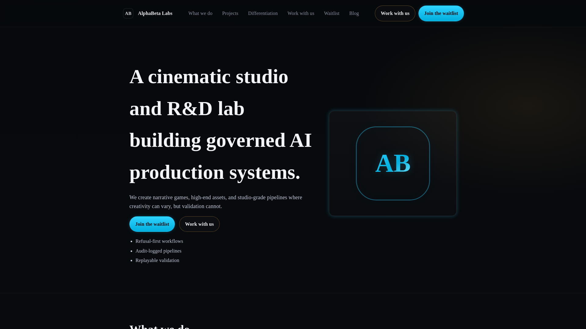 website screenshot of https://alphabetalabs-site.pages.dev/