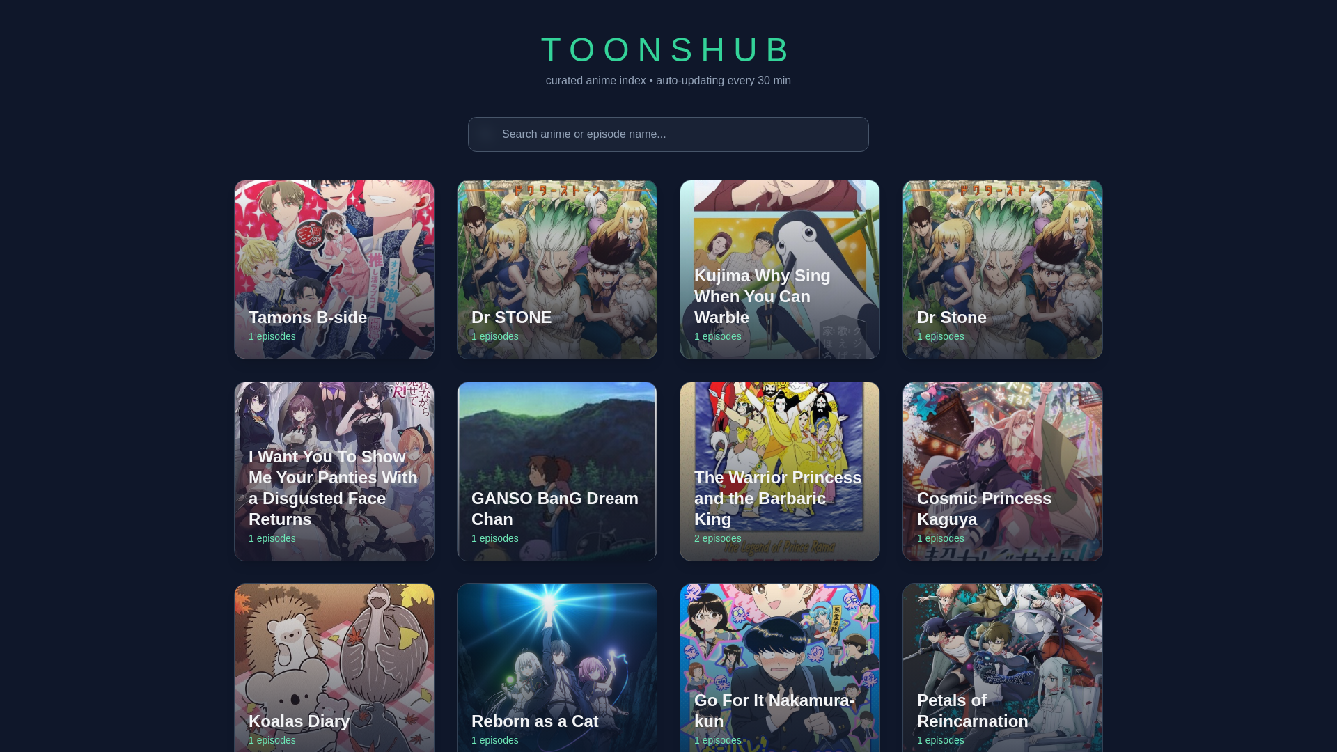 website screenshot of https://animesync.pages.dev/