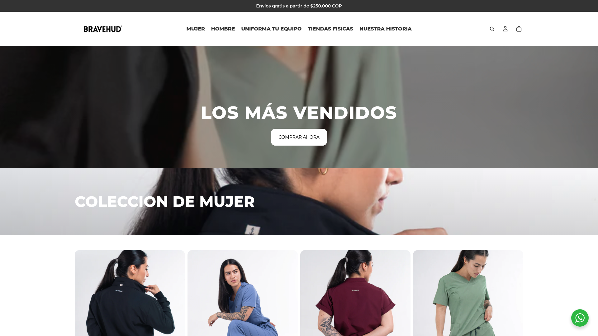 website screenshot of https://bravehud.com/